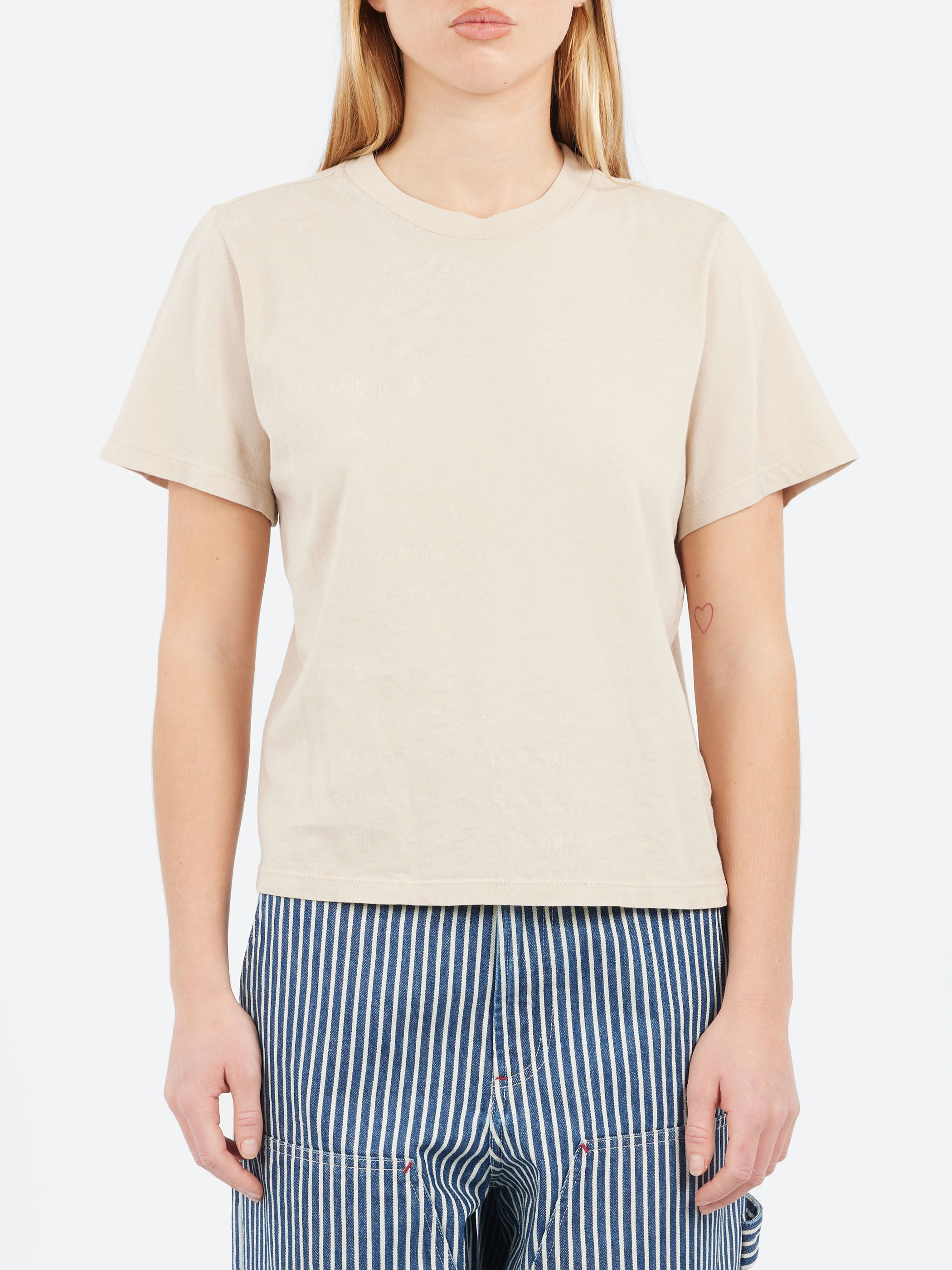 Unevenely-Dyed Cotton Jersey T-Shirt