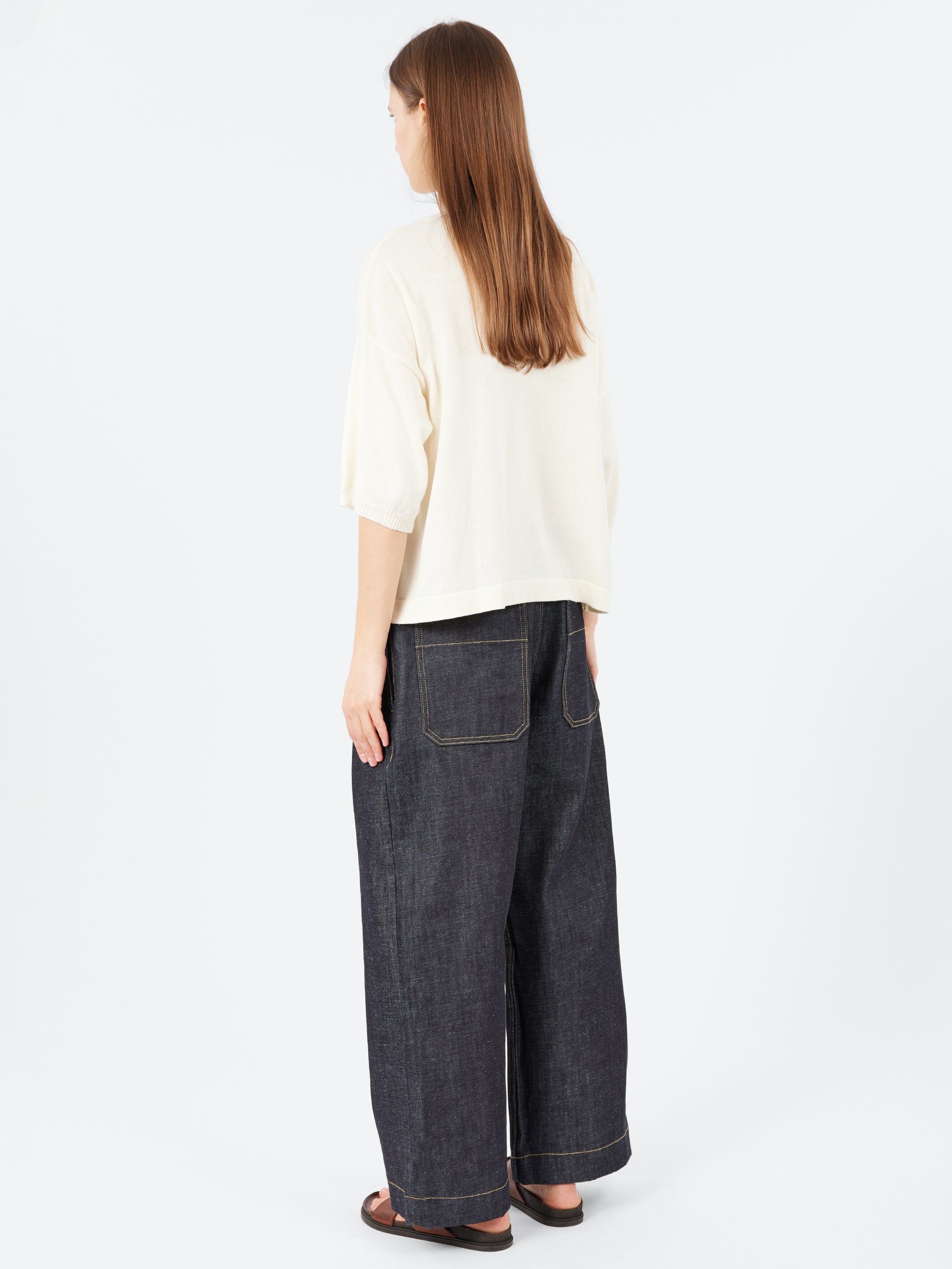 YPK035 Half Sleeve Crewneck