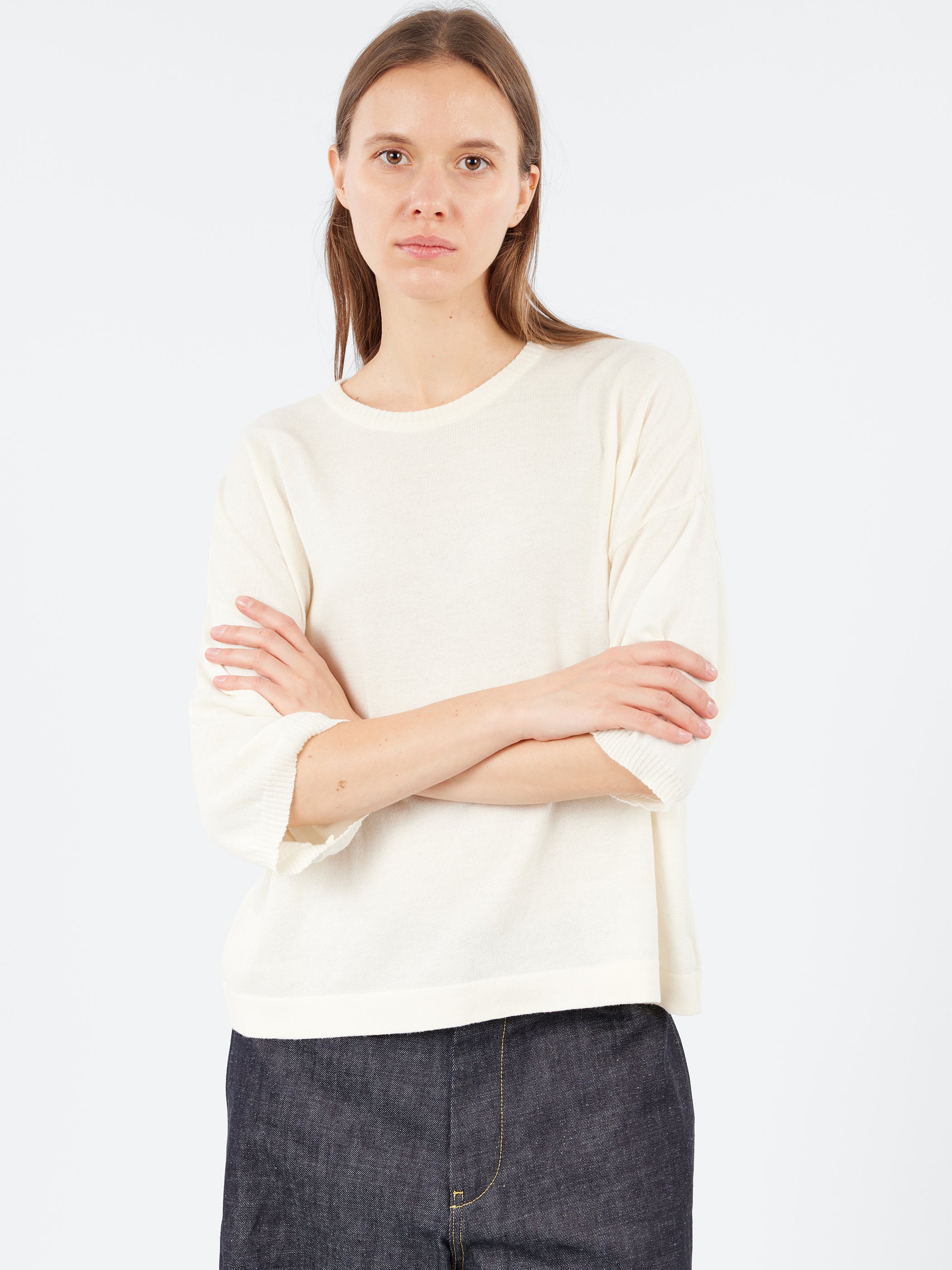 YPK035 Half Sleeve Crewneck