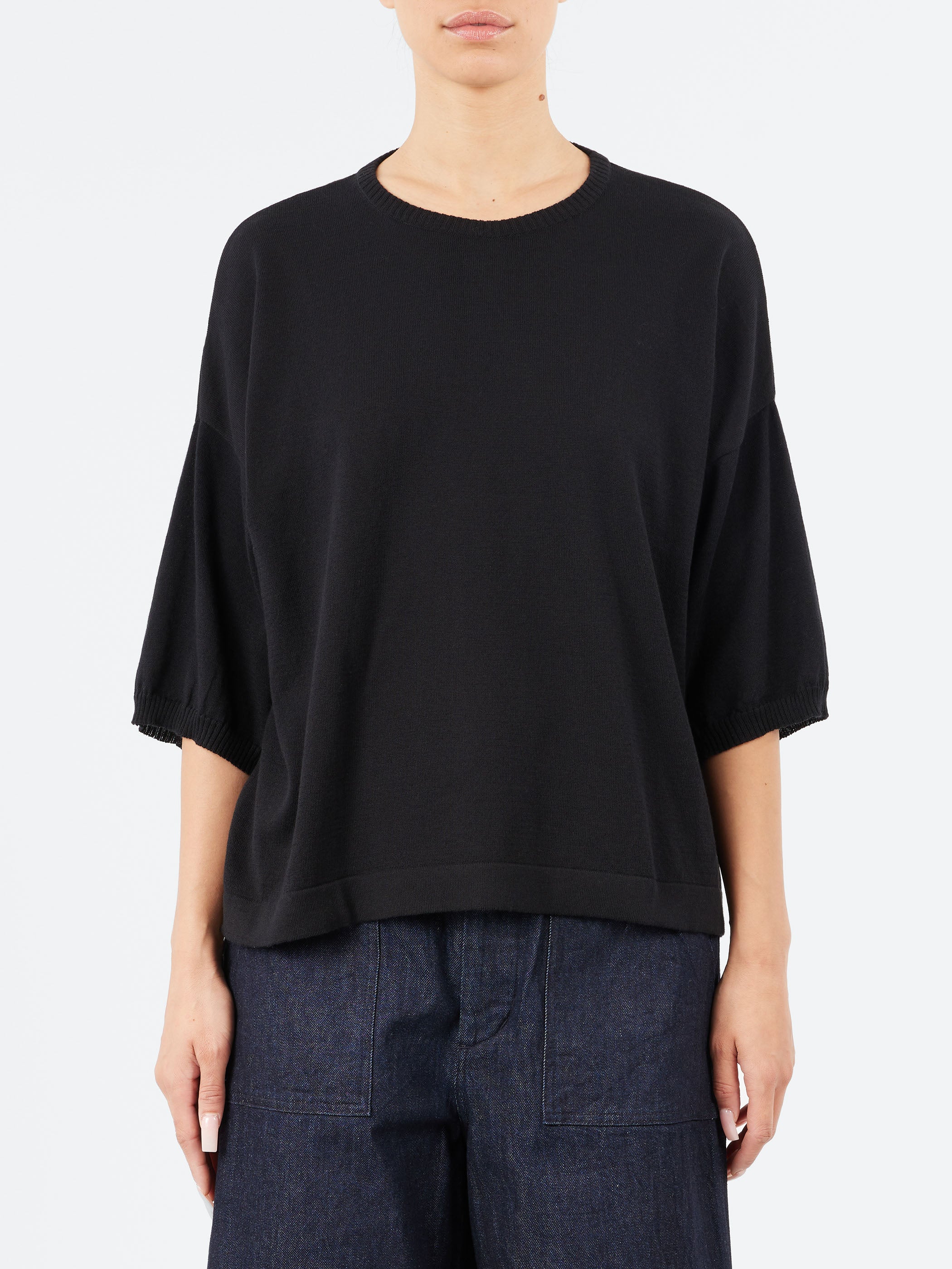 YPK035 Half Sleeve Crewneck