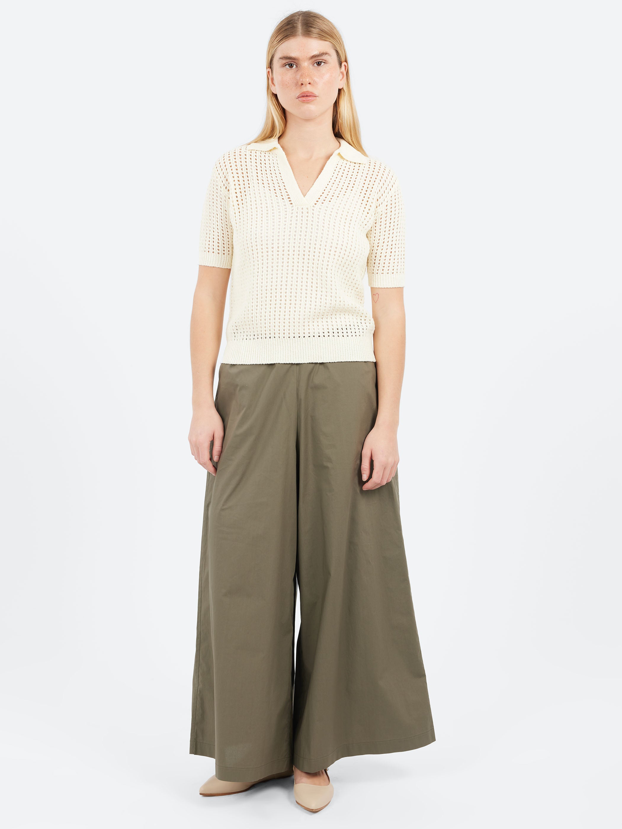 Wide Cropped Trousers