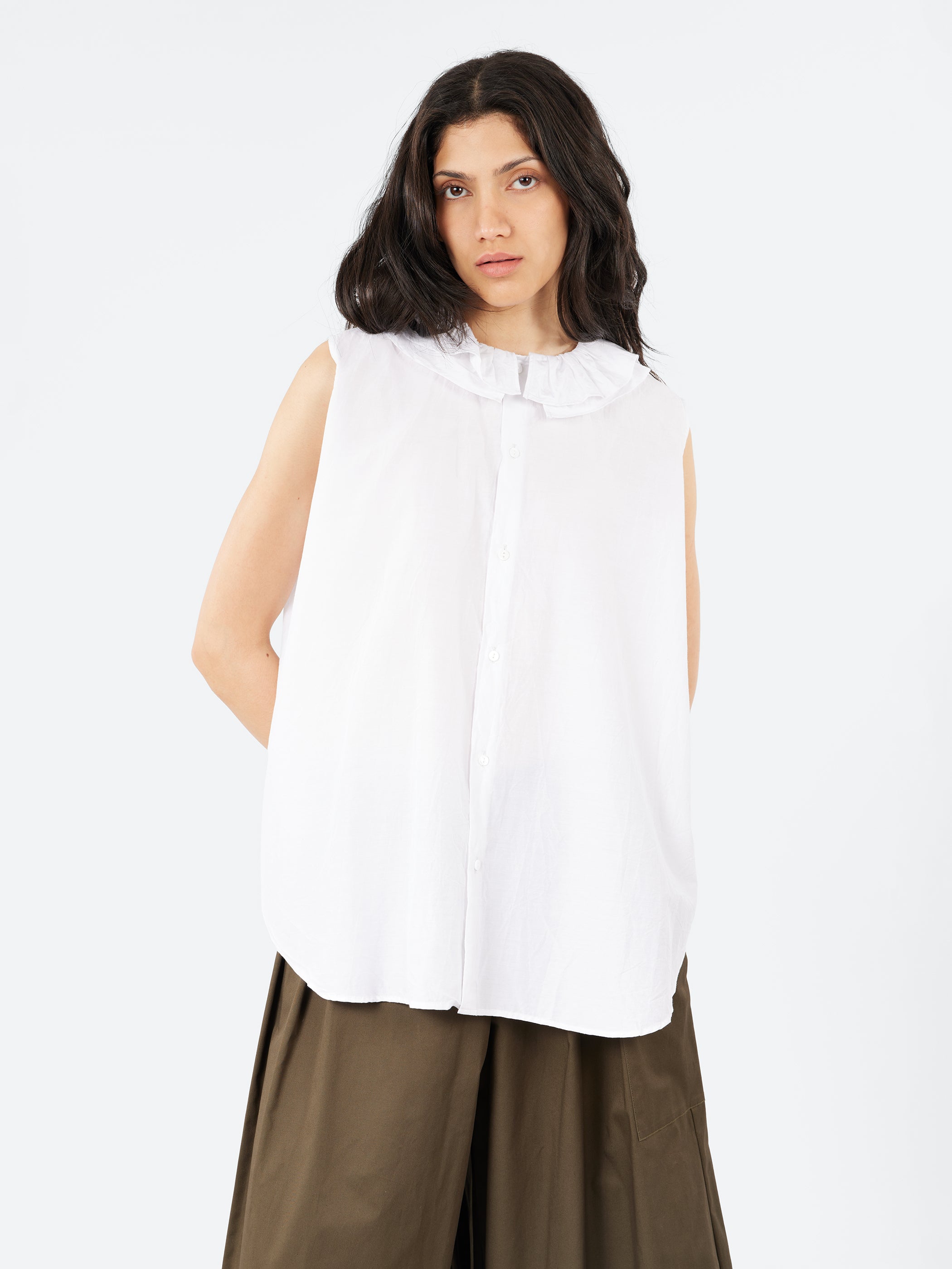 Ruffle Collar Shirt