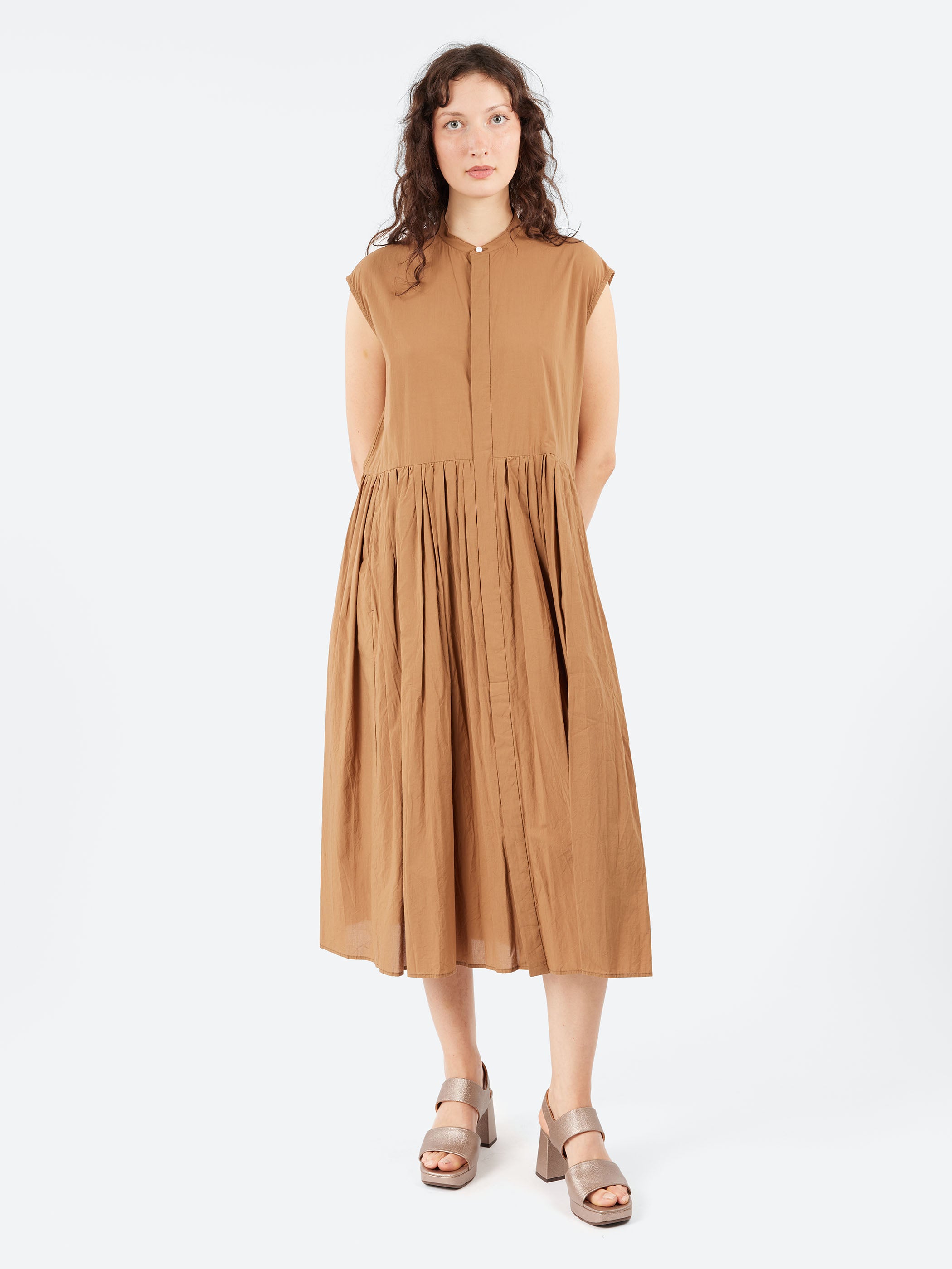 Pleated Shirt Dress