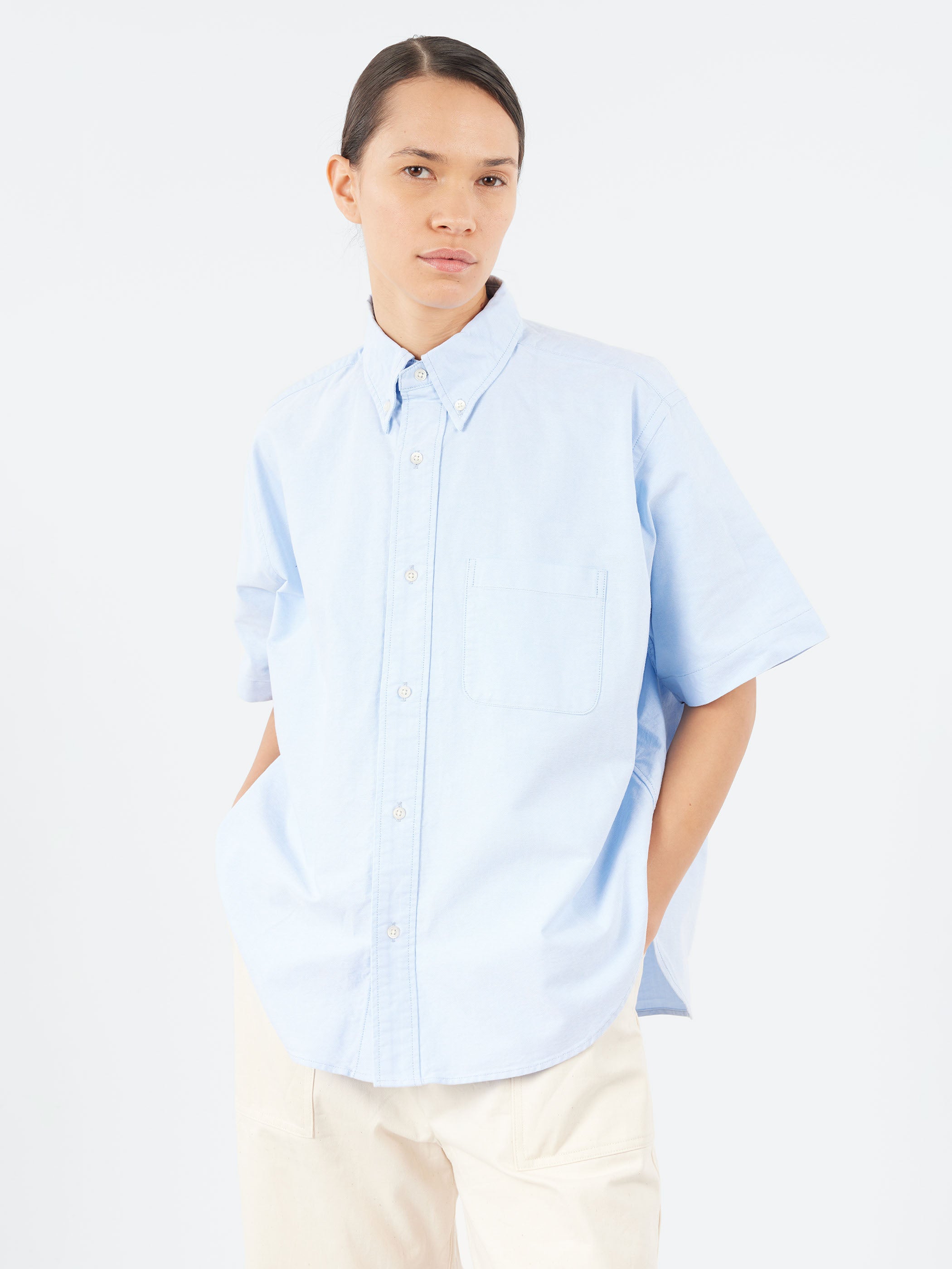 Short Sleeve Button Down Big Shirt