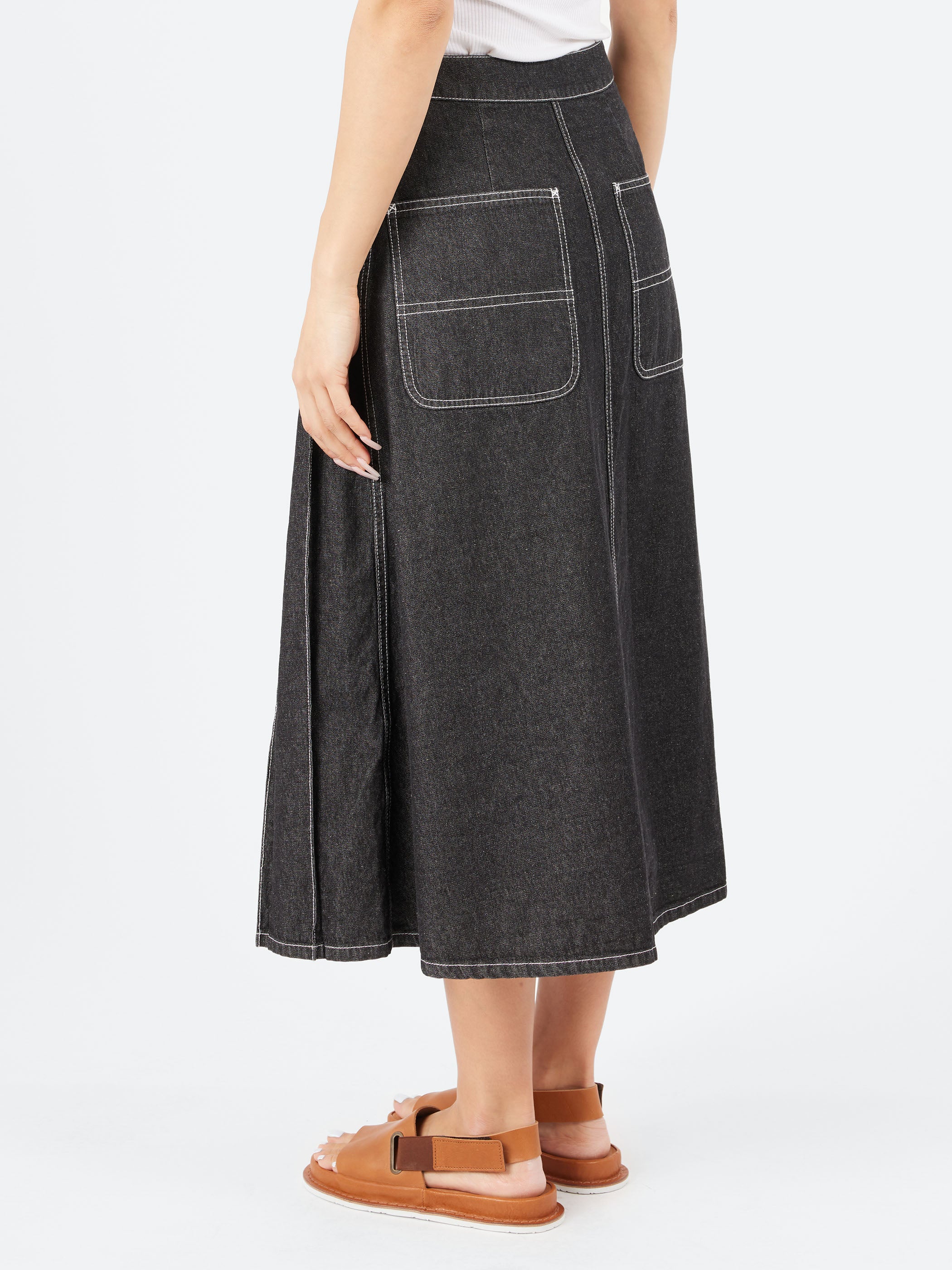 Pleated Wrap Skirt