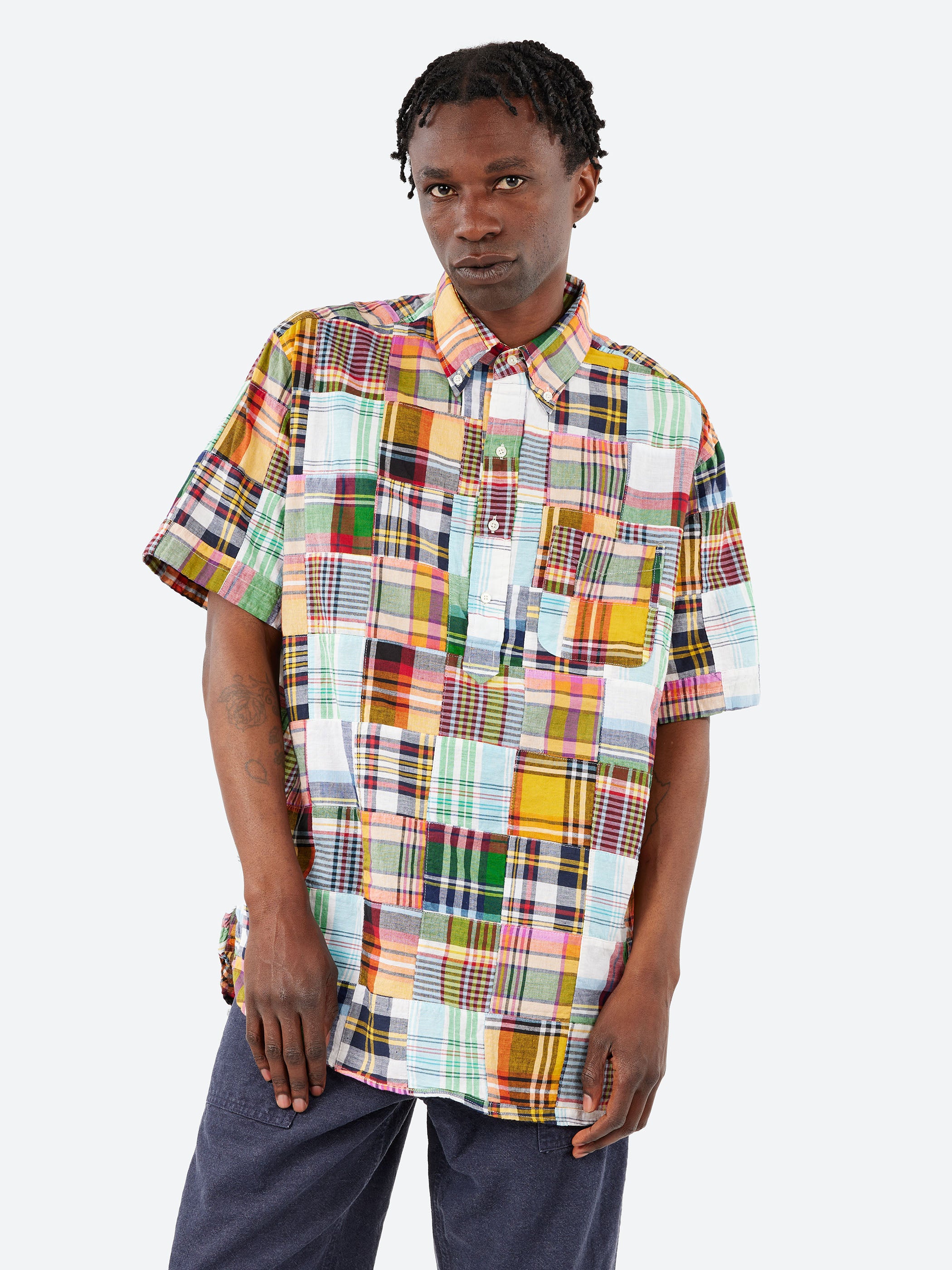 BD Pullover Classic-Fit Patchwork Madras