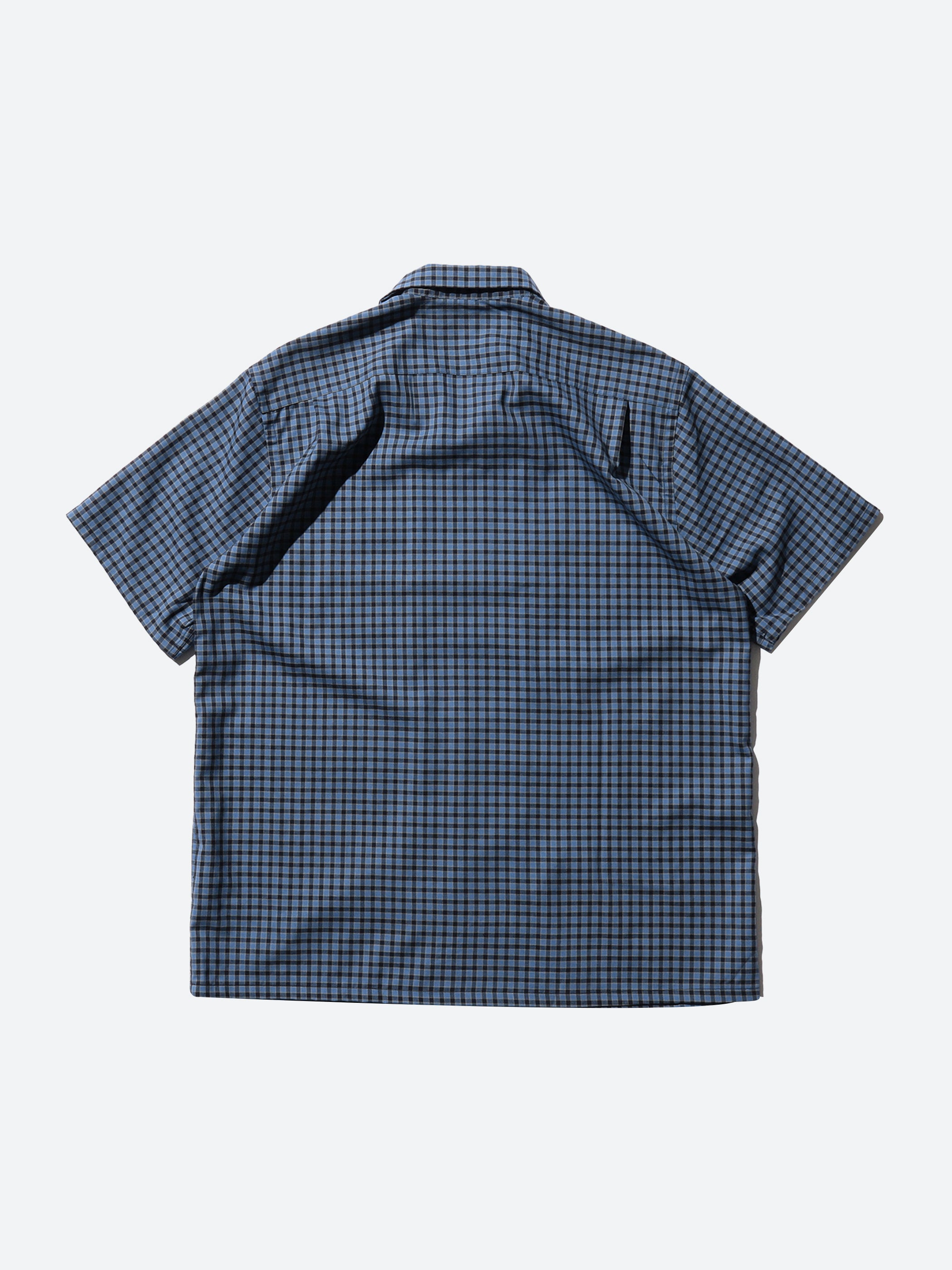 Plaid Open Collar Short Sleeve Shirt