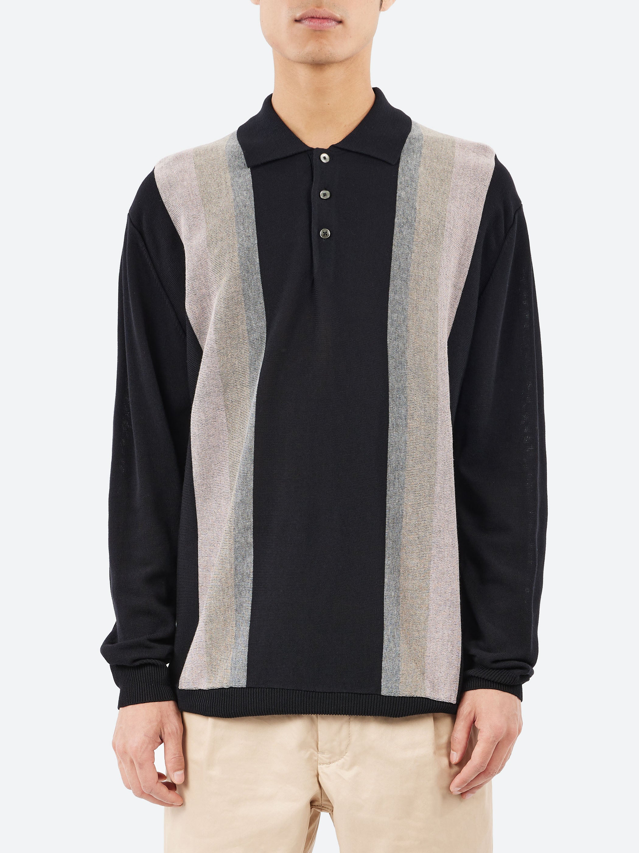 Stripe Knit Polo