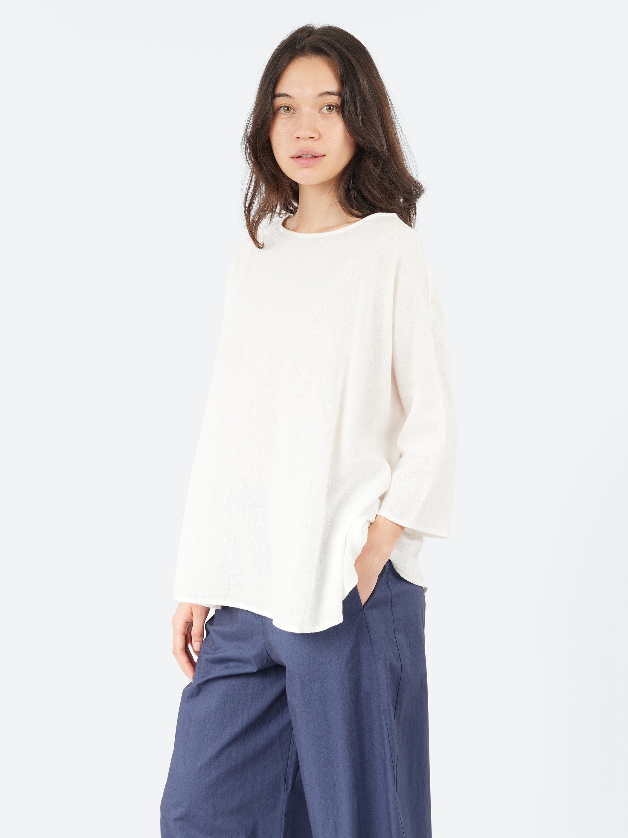 3/4 Sleeves Wide Shirt