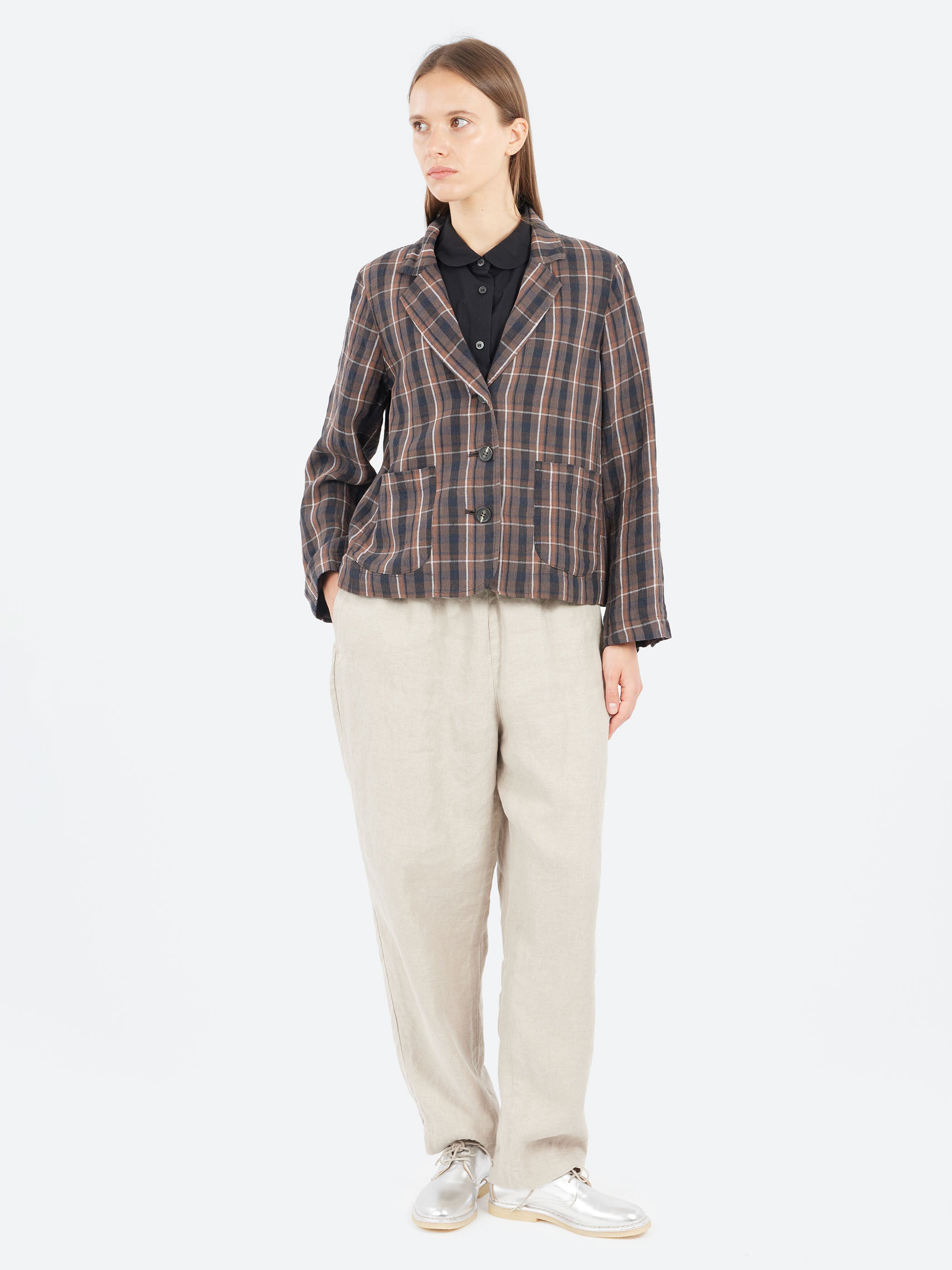 Linen Check Tailored Jacket