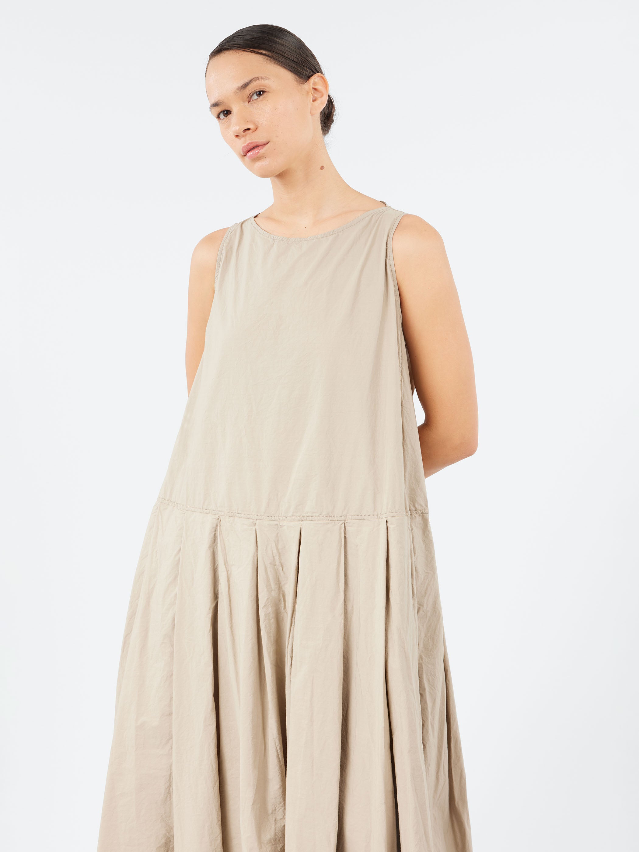 Pleated Sleeveless Dress TC