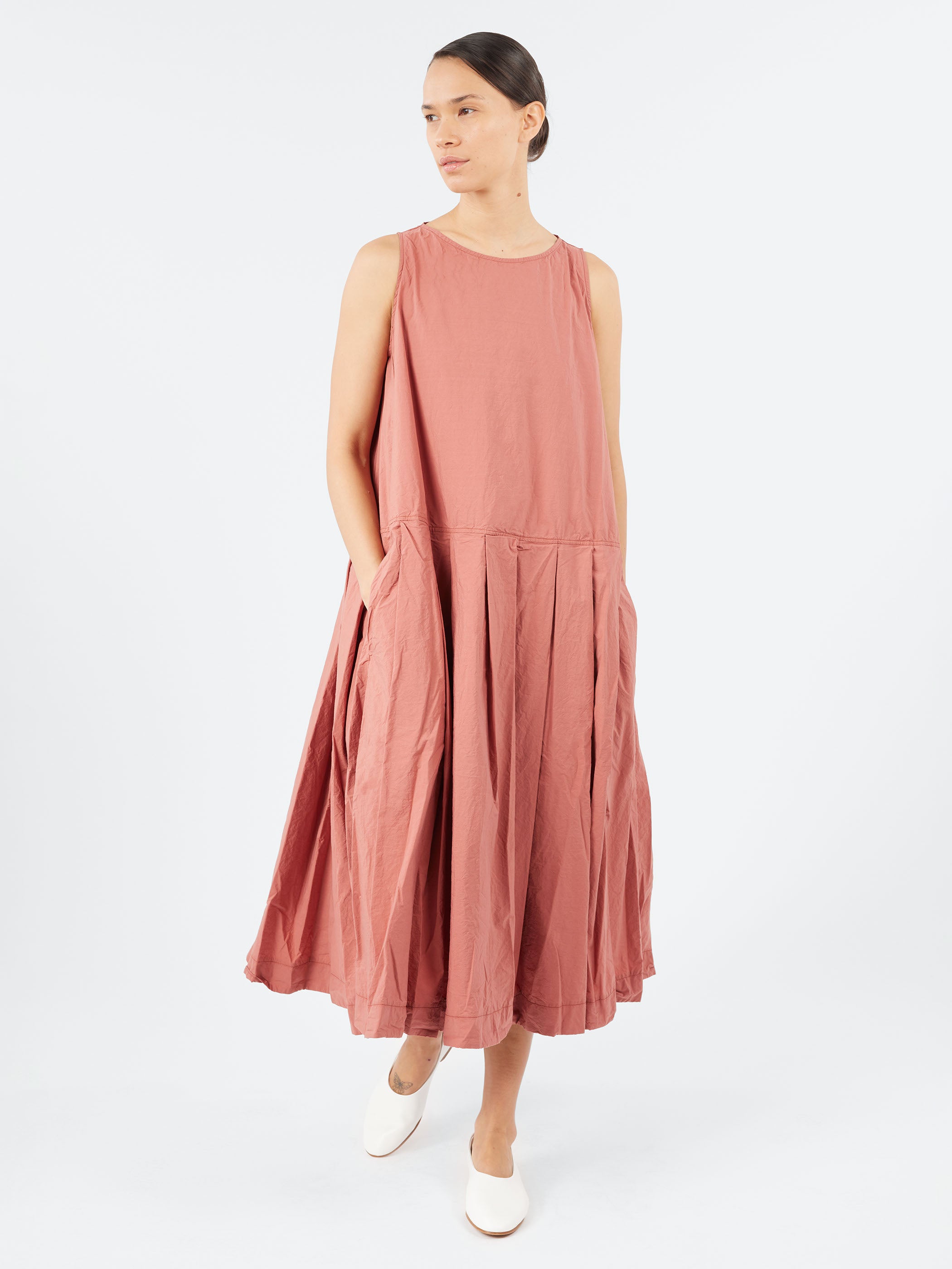Pleated Sleeveless Dress TC