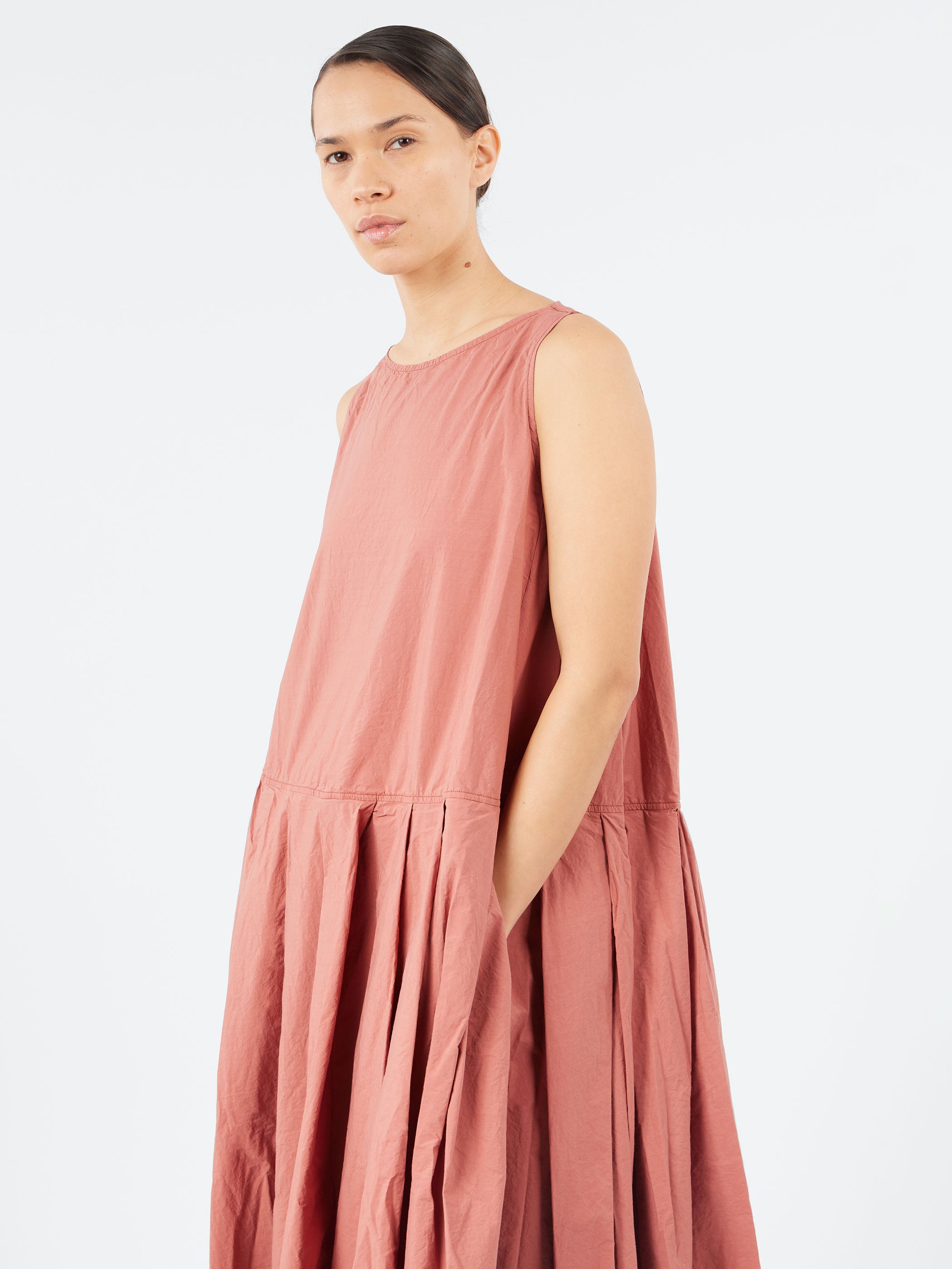 Pleated Sleeveless Dress TC