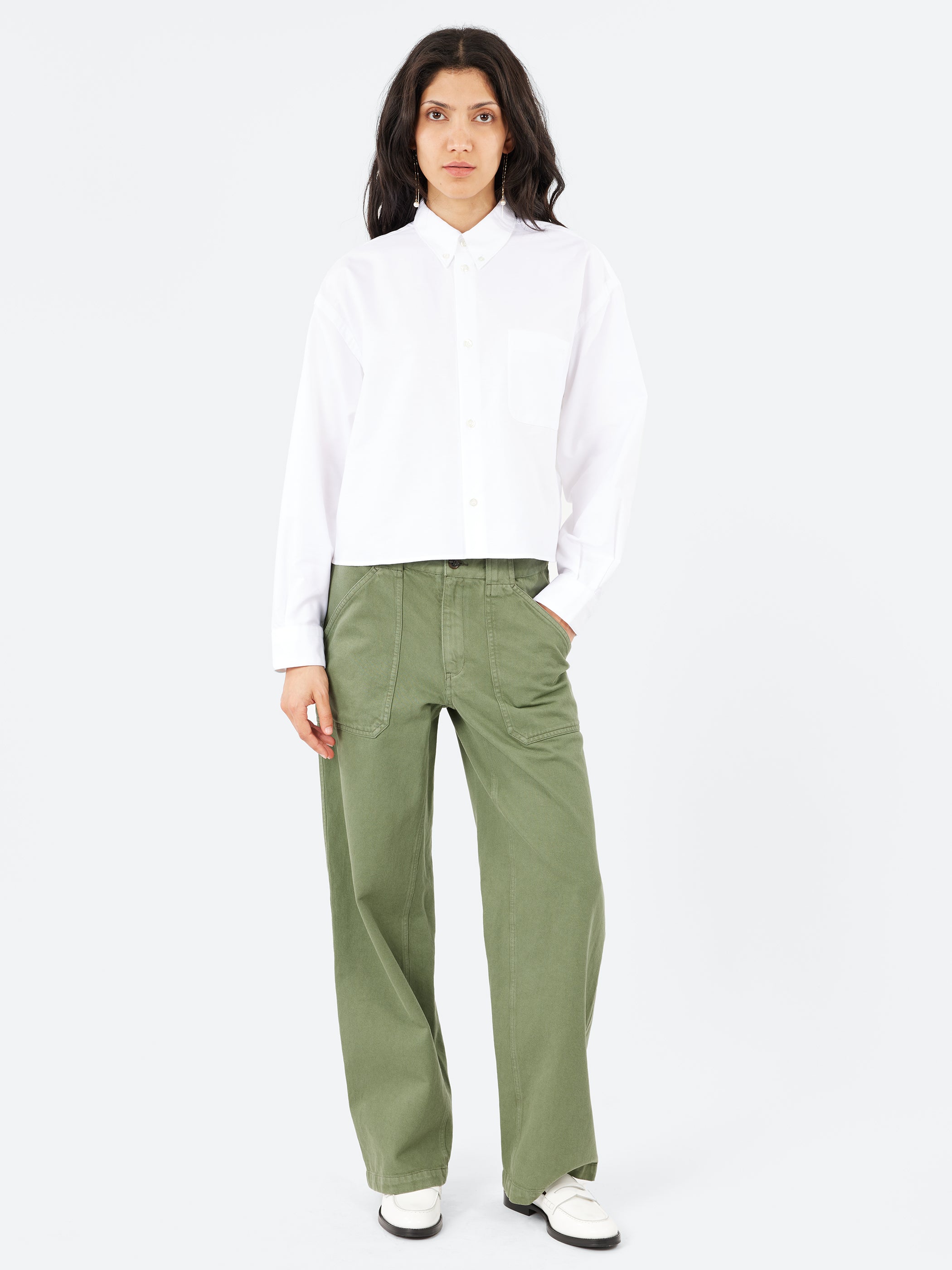 Sophia Button Down Logo Shirt