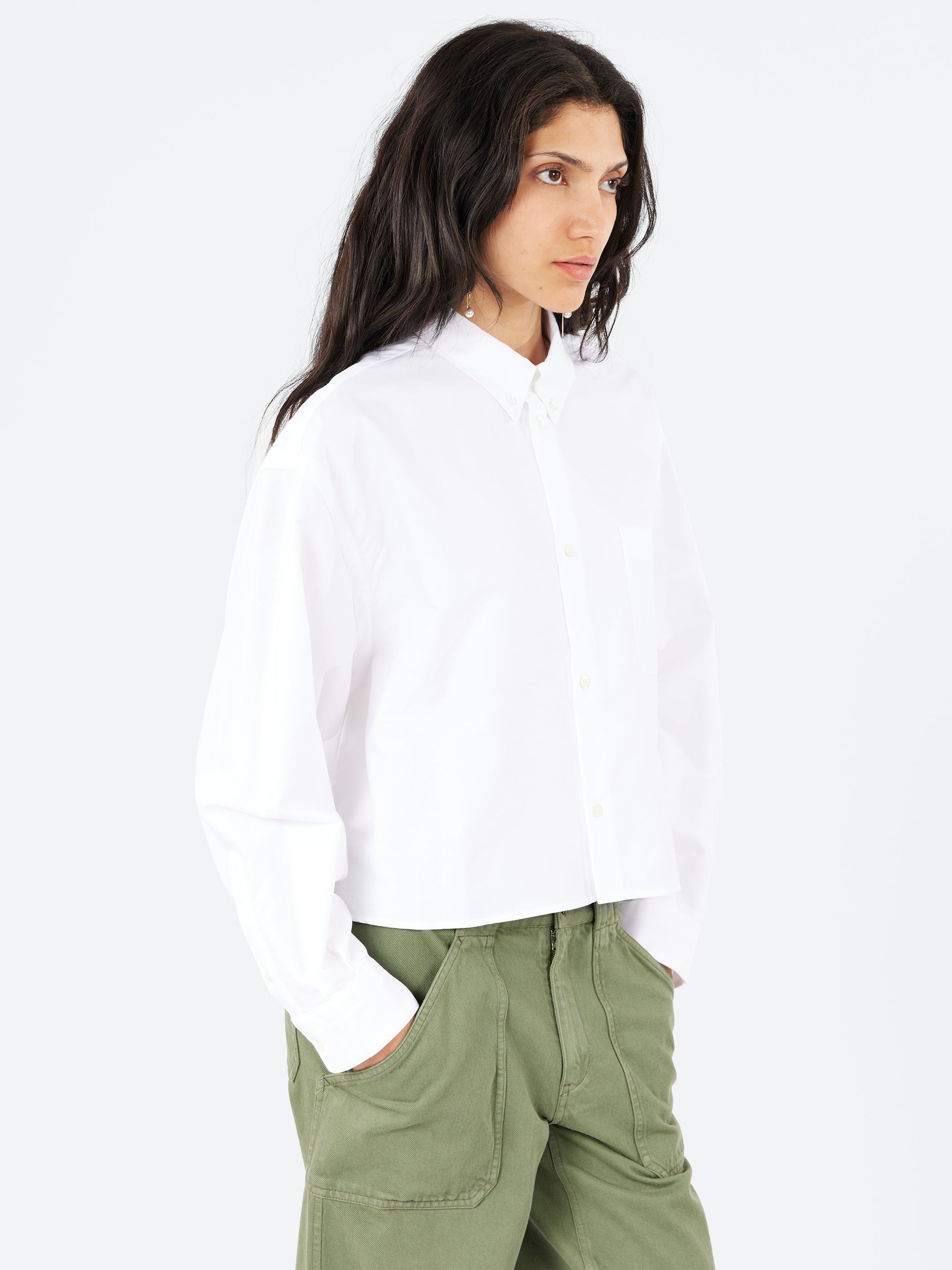 Sophia Button Down Logo Shirt