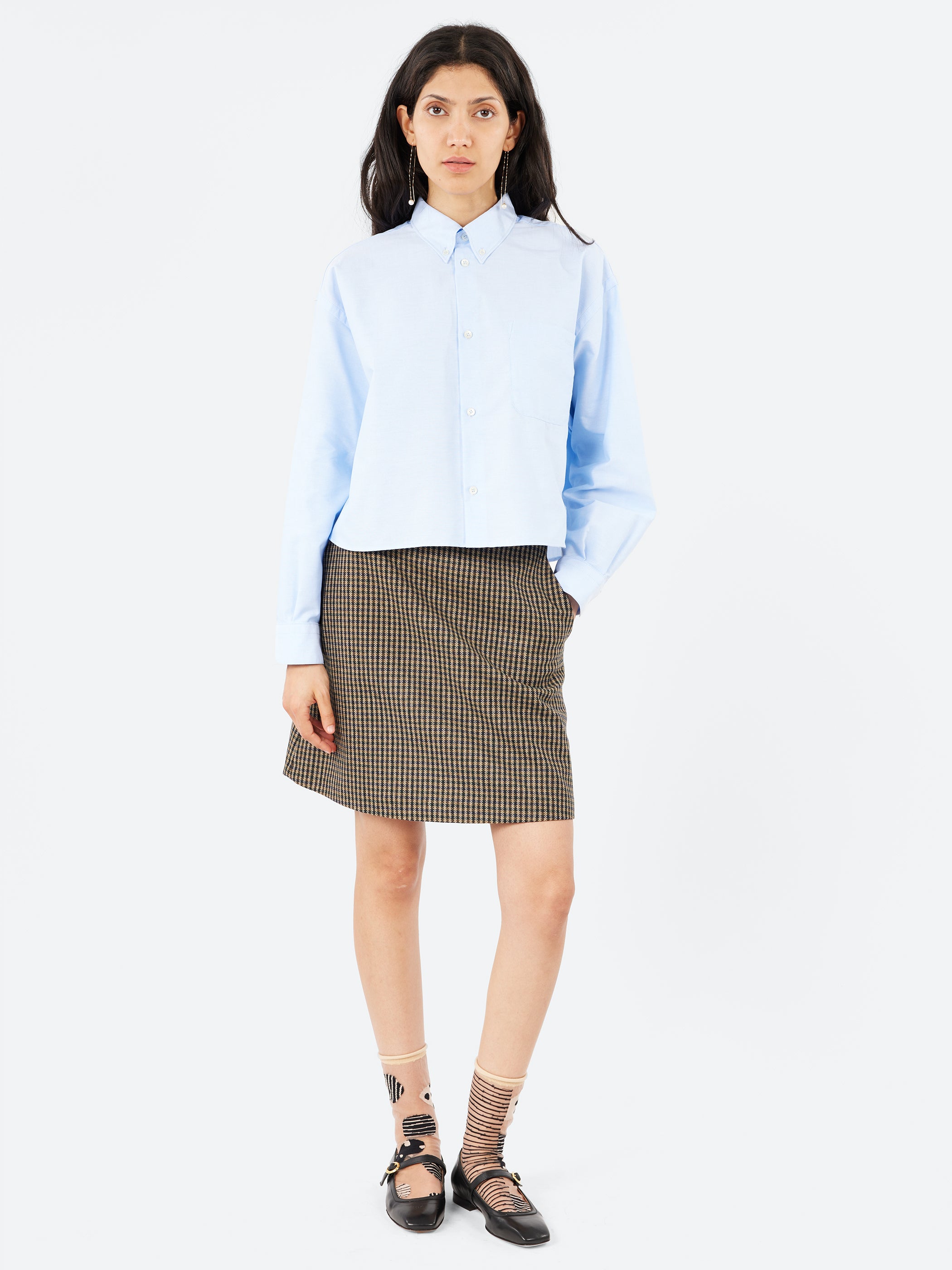 Sophia Button Down Logo Shirt