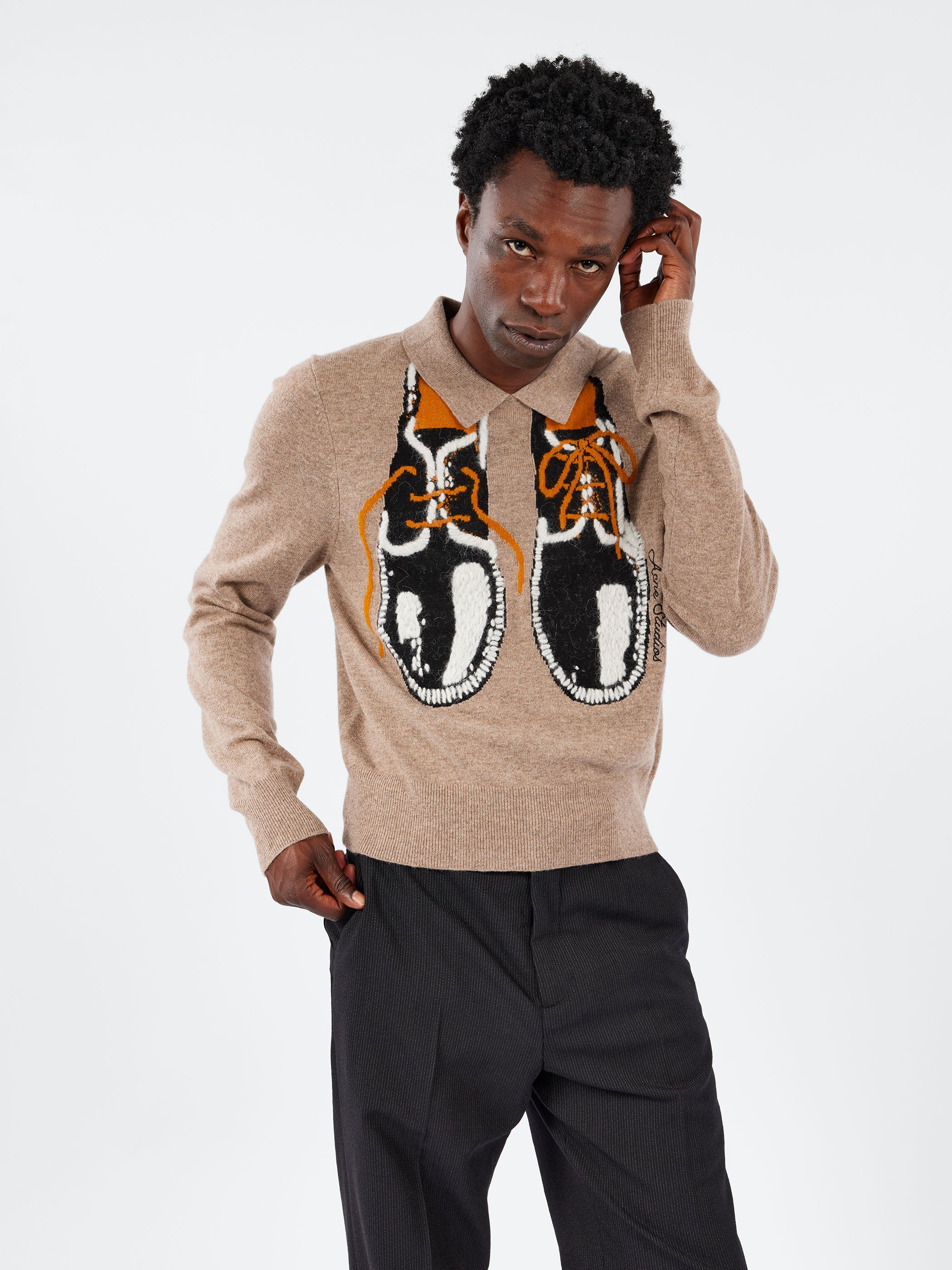 Yak Wool Polo Sweater