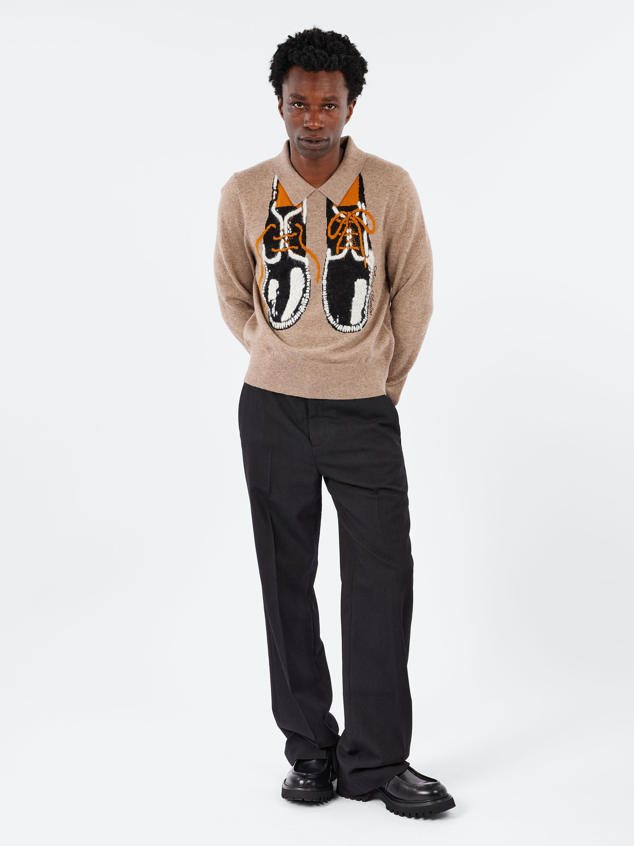 Yak Wool Polo Sweater