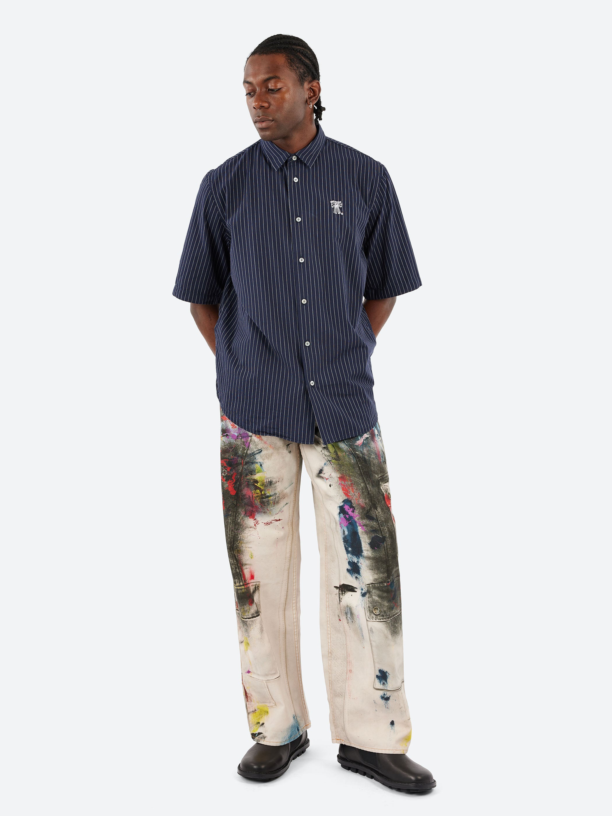 Stripe Button-Up Shirt