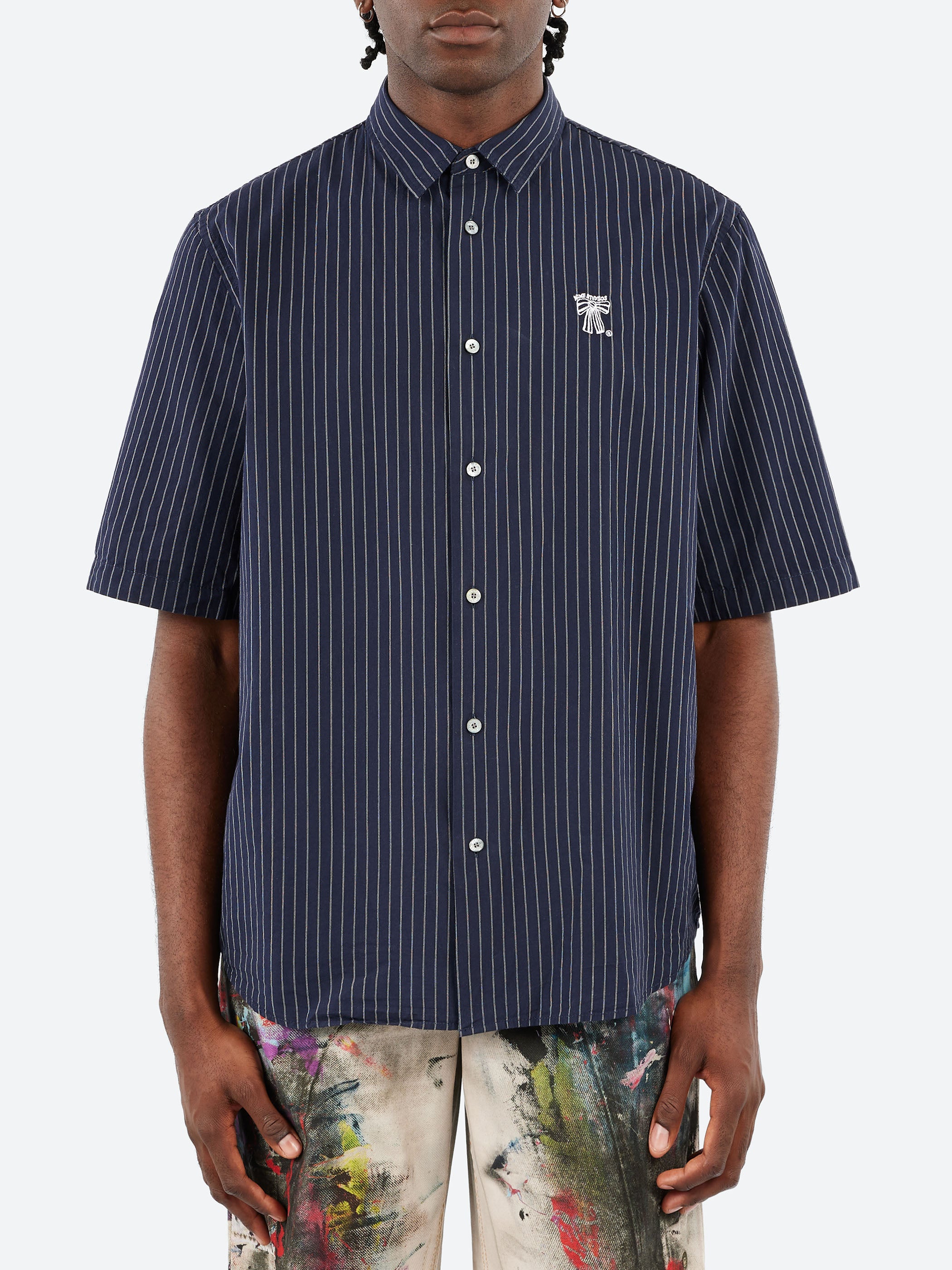 Stripe Button-Up Shirt