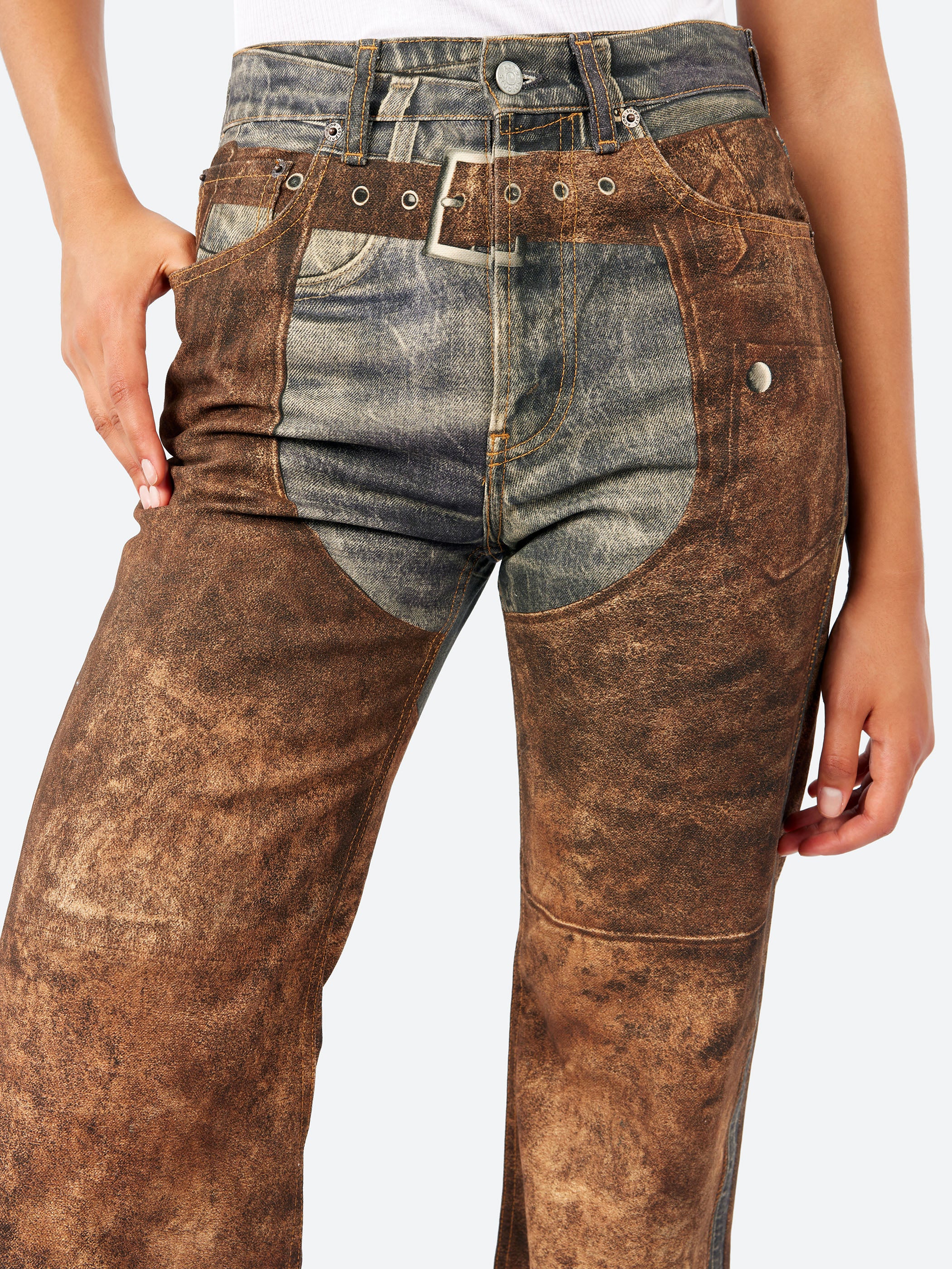 Regular Fit Printed Jeans