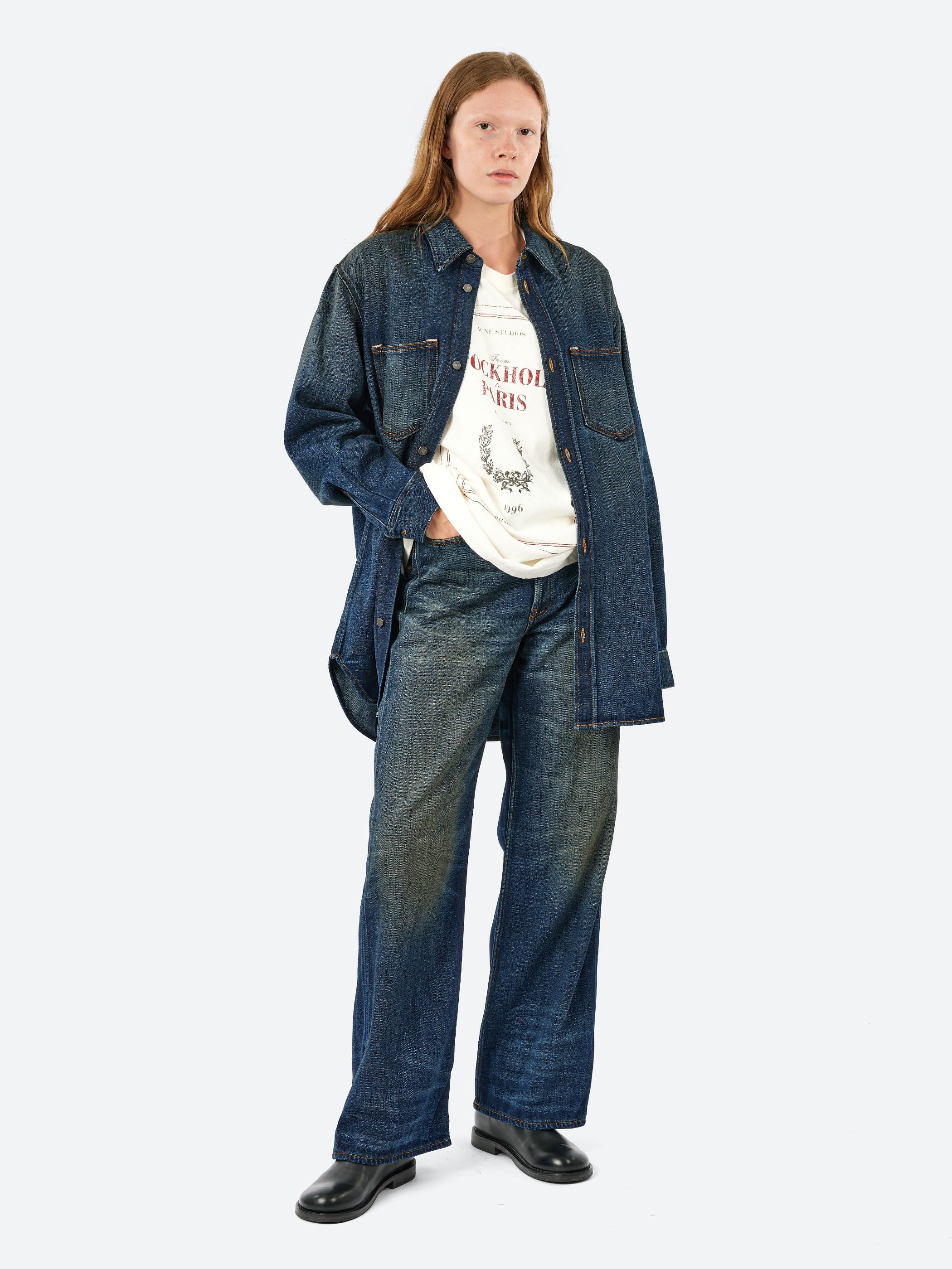 Denim Button-Up Shirt