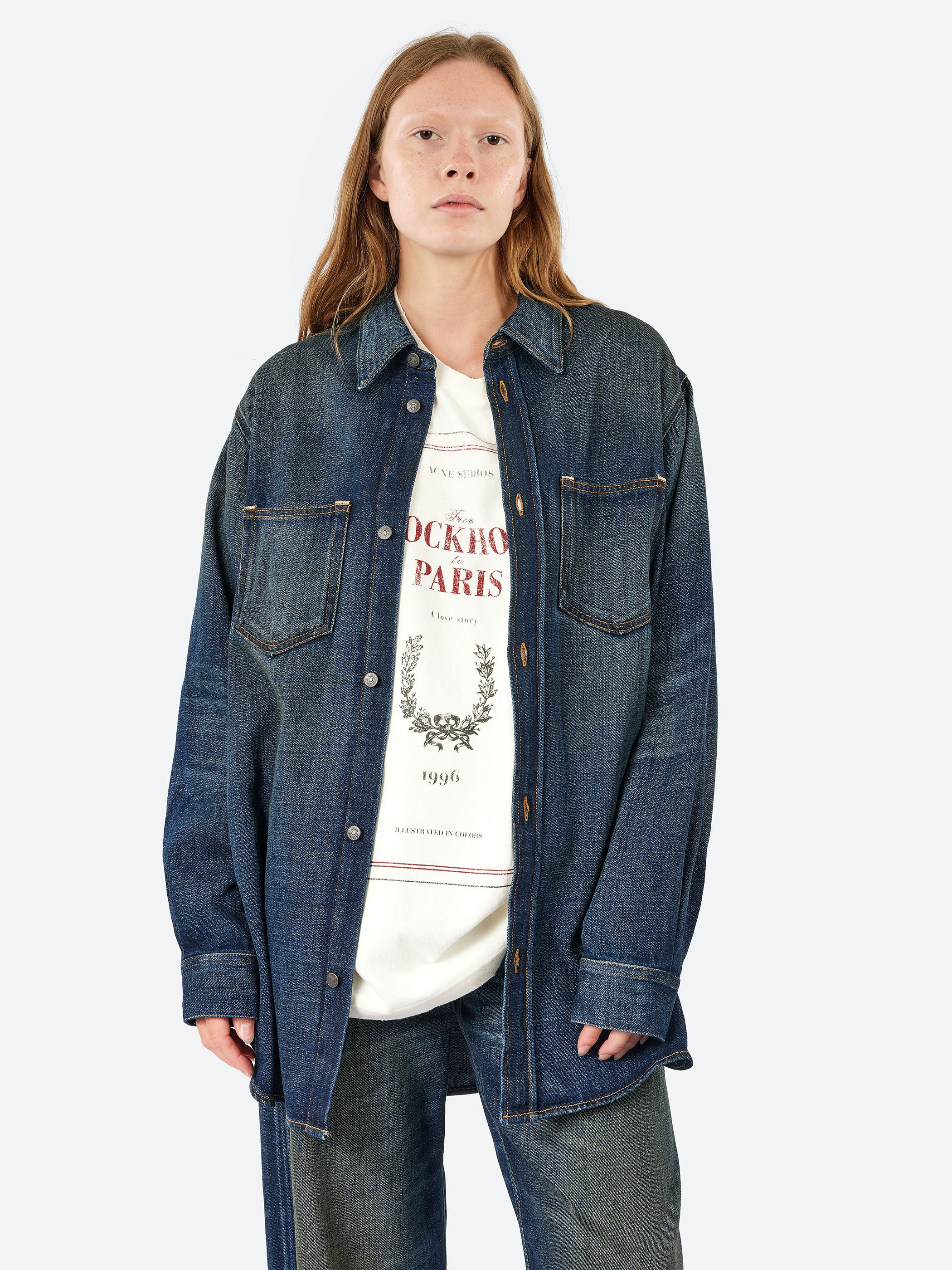 Denim Button-Up Shirt