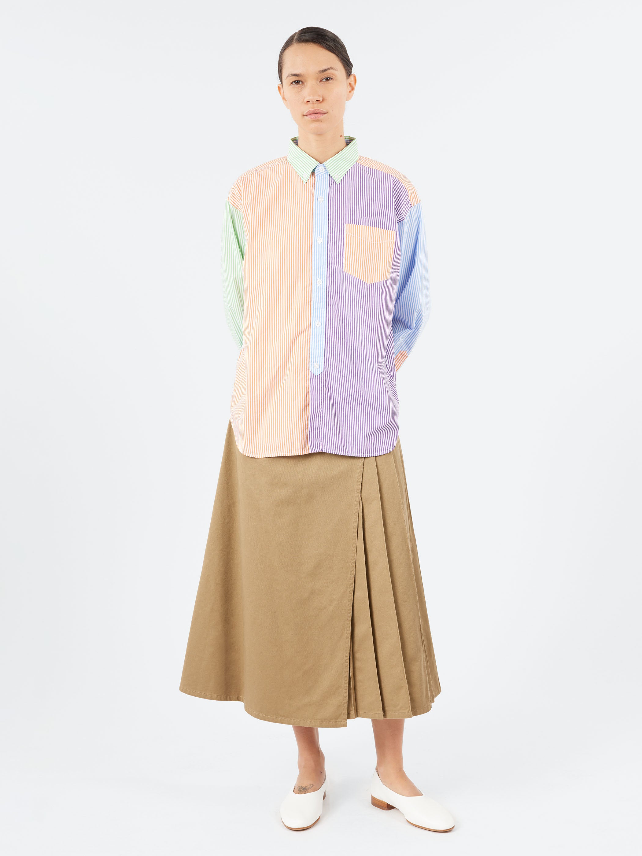 Crazy Stripe Long Sleeve Button Down Shirt