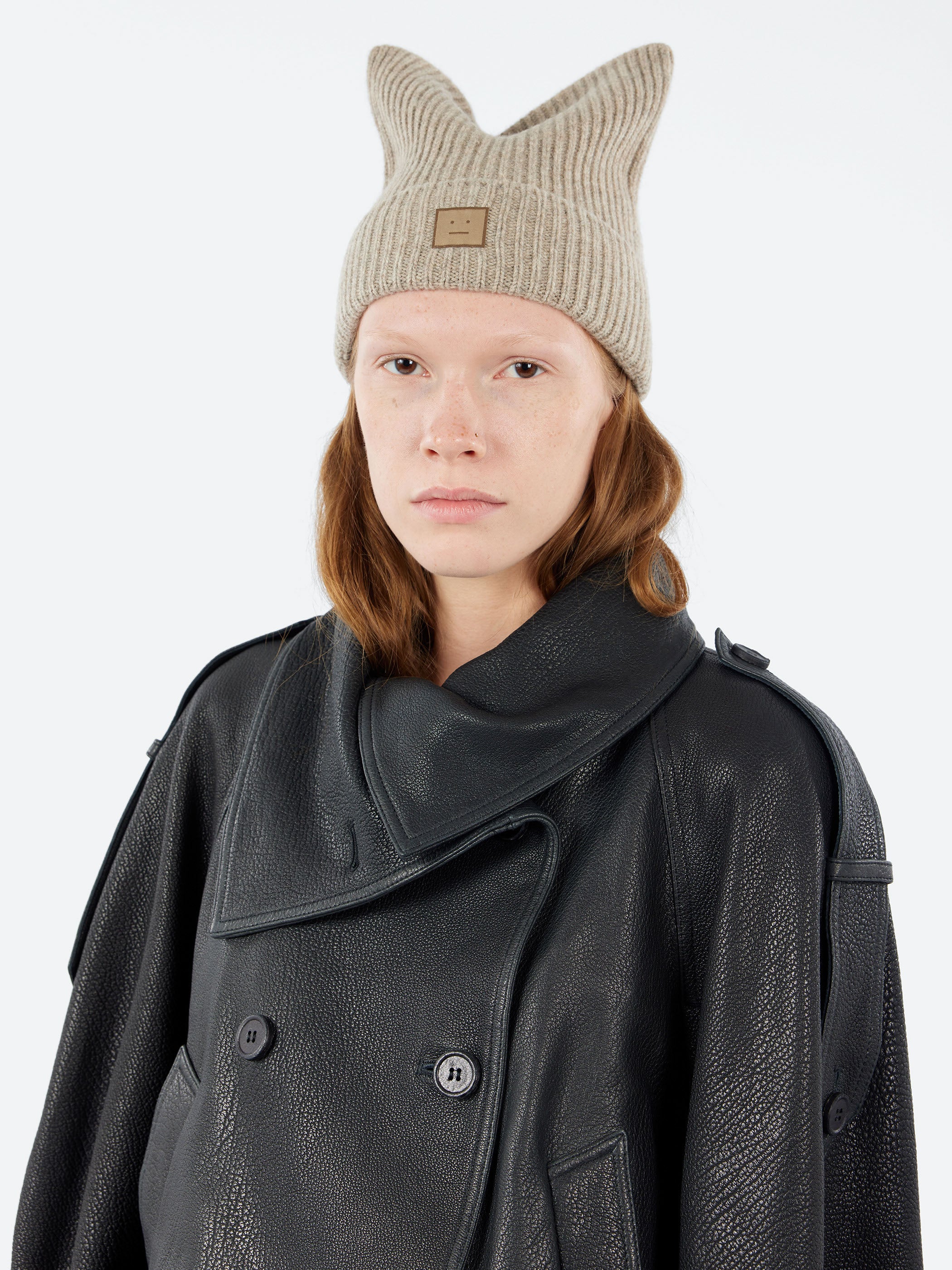 Face Logo Square Beanie