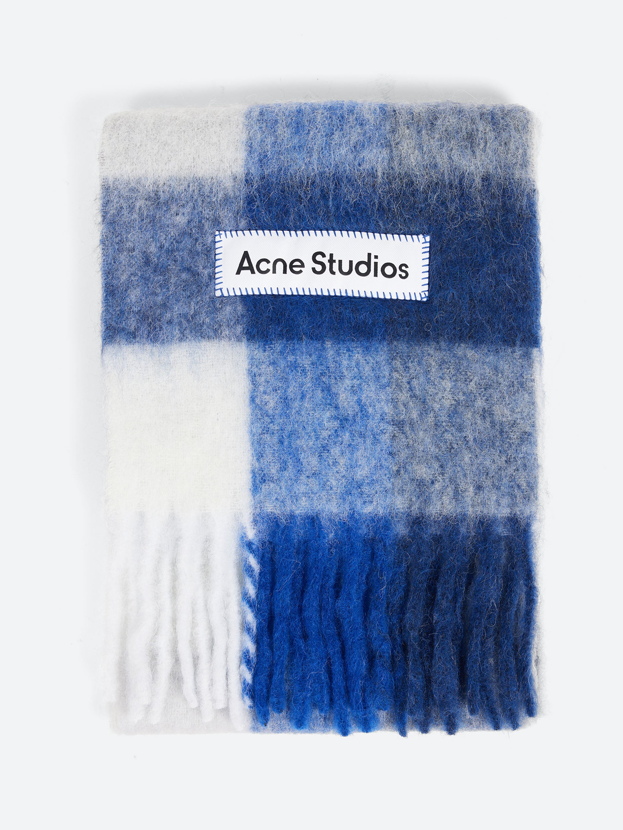 Mohair Checked Scarf