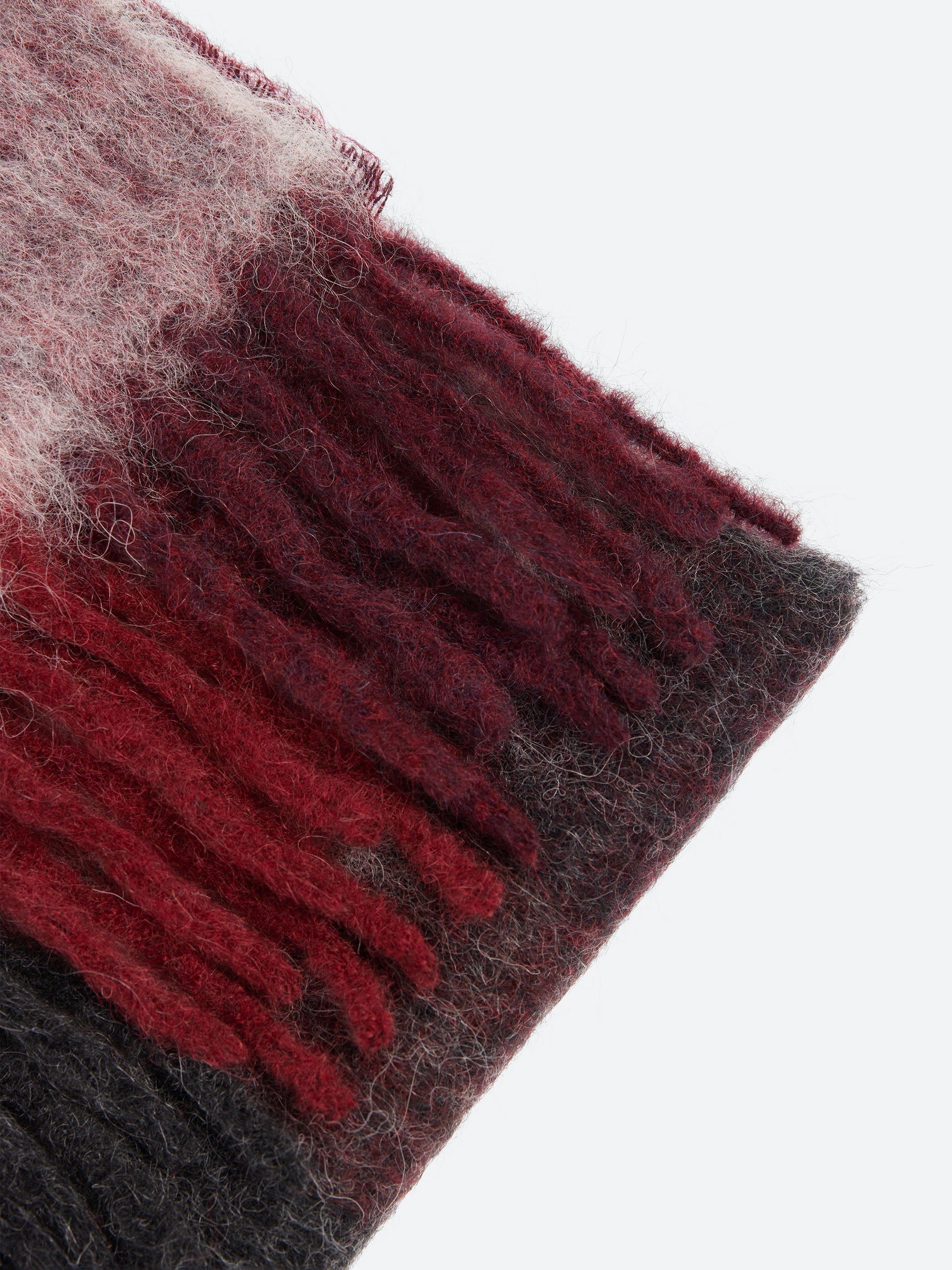 Mohair Checked Scarf