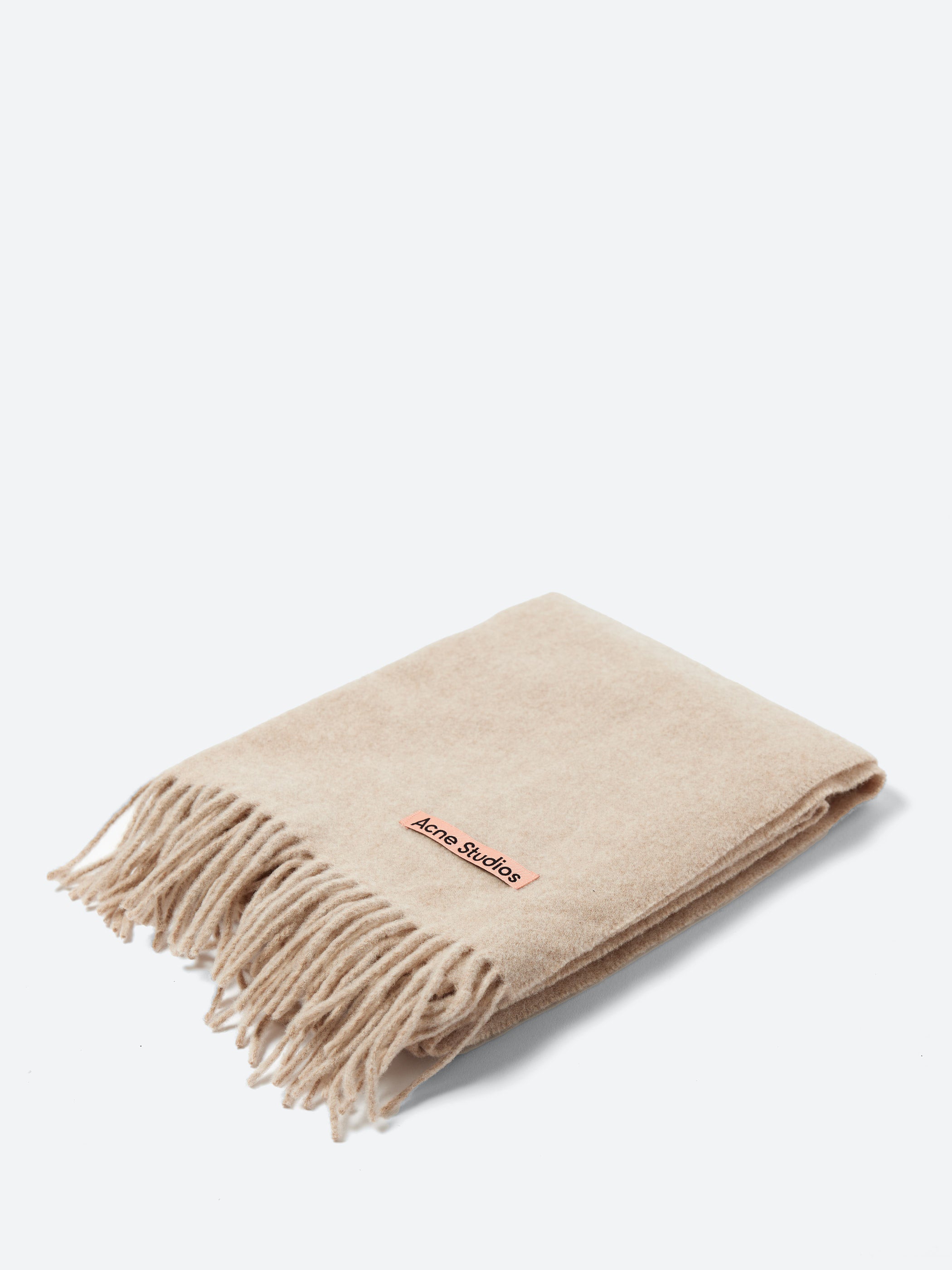 Fringe Wool Scarf - Narrow