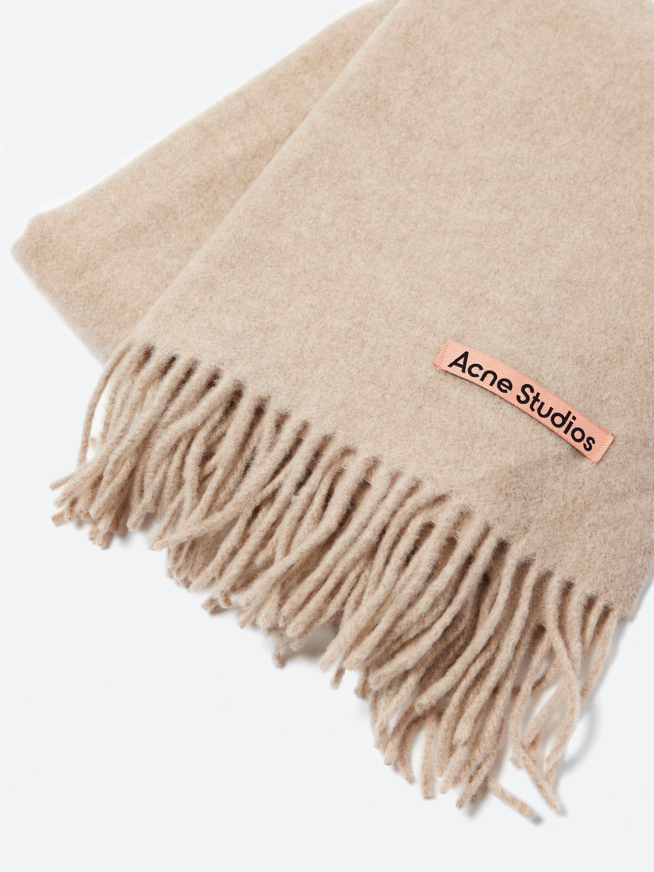 Fringe Wool Scarf - Narrow