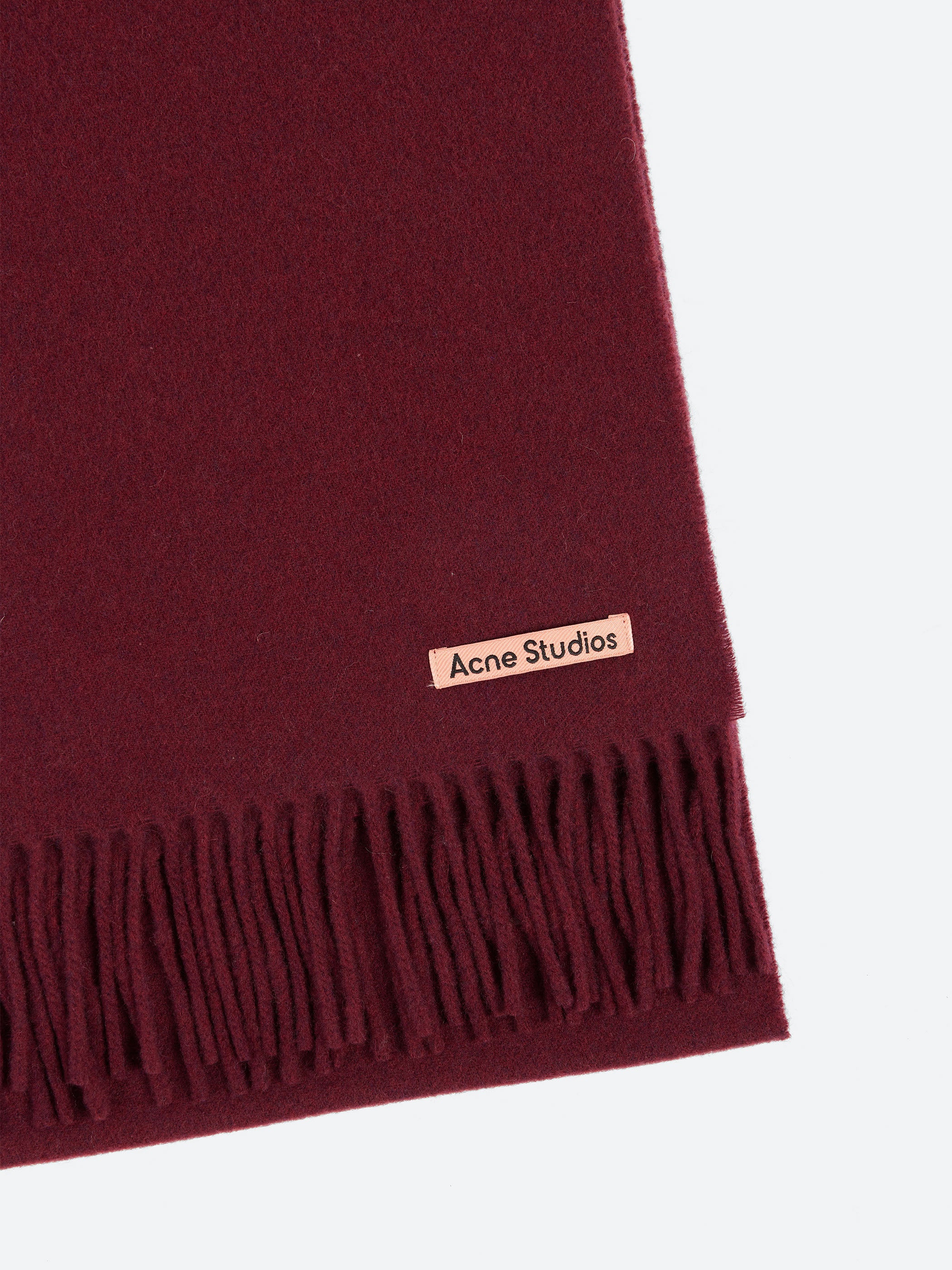 Fringe Wool Scarf - Skinny