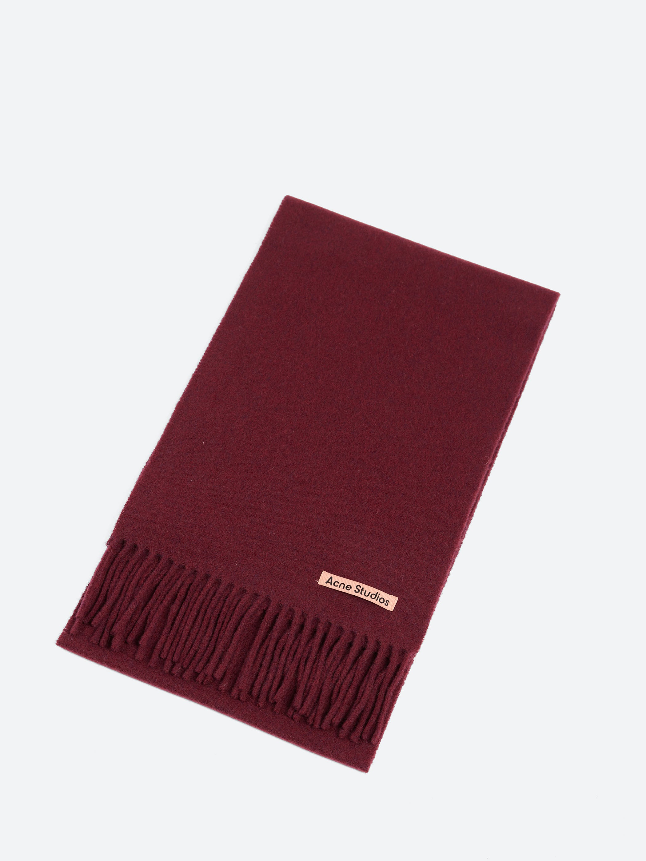 Fringe Wool Scarf - Skinny