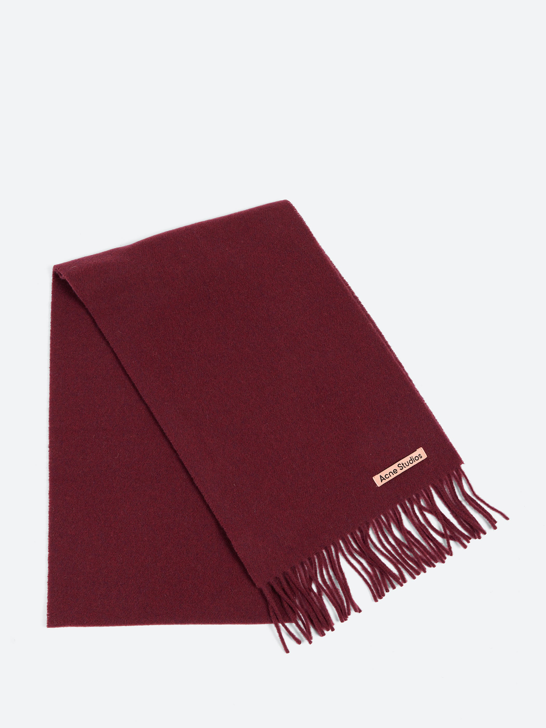 Fringe Wool Scarf - Skinny