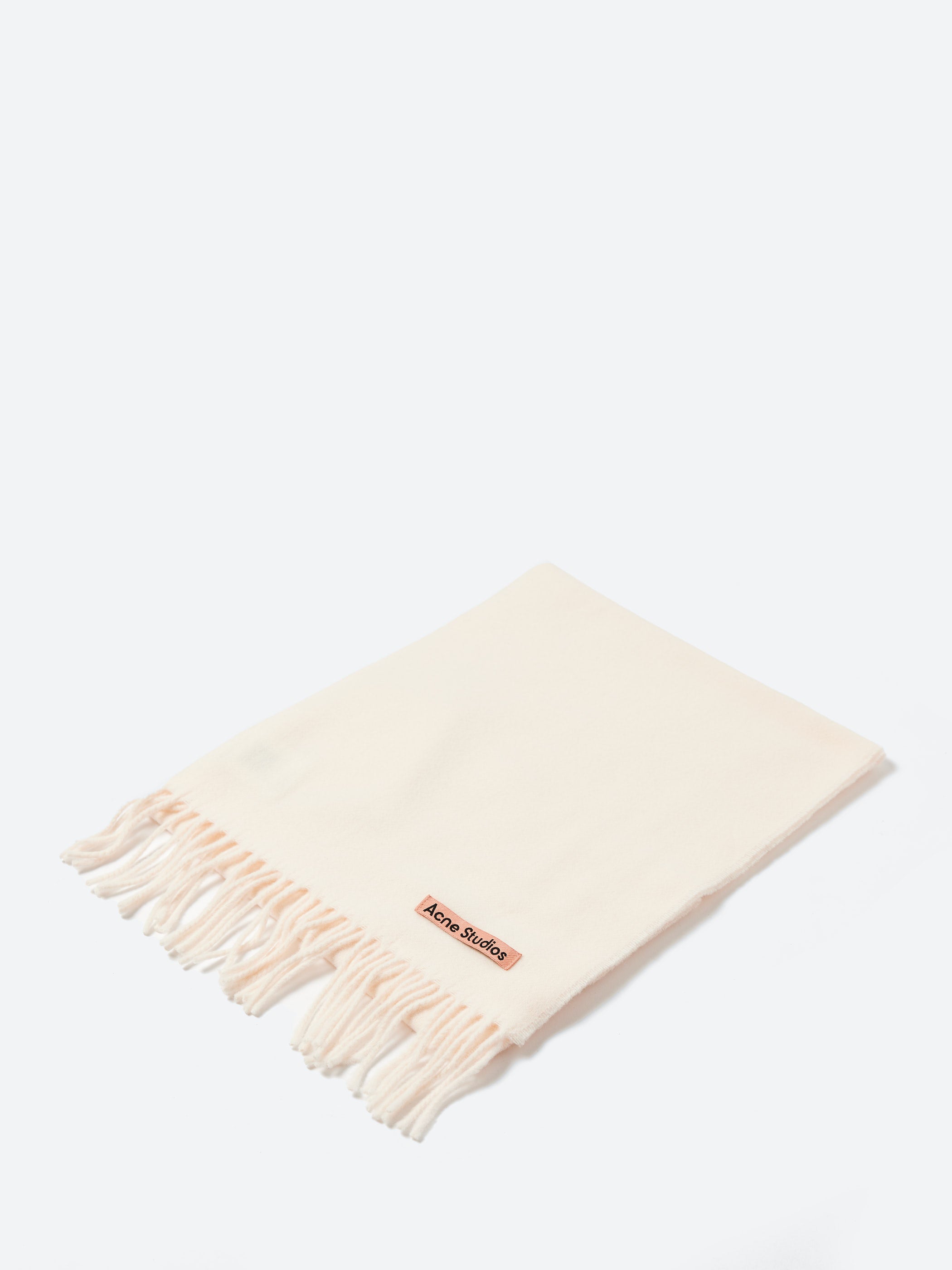 Fringe Wool Scarf - Skinny