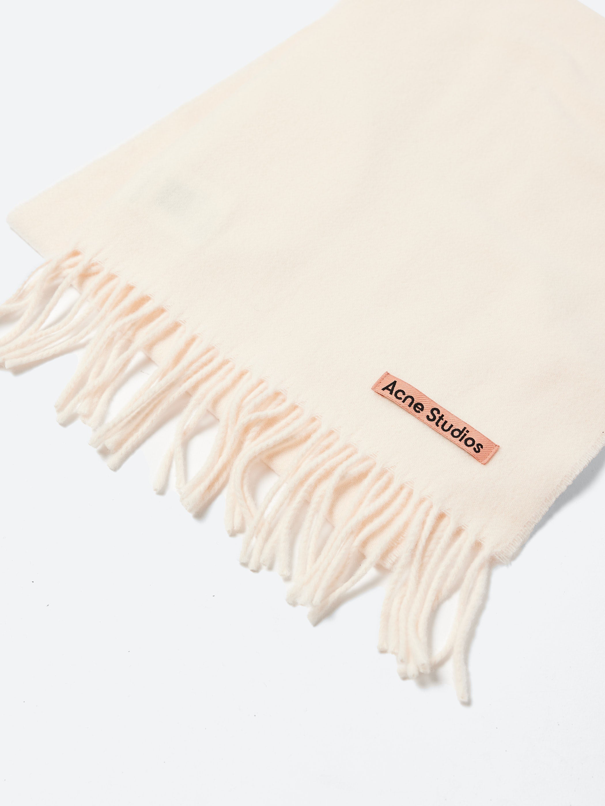 Fringe Wool Scarf - Skinny