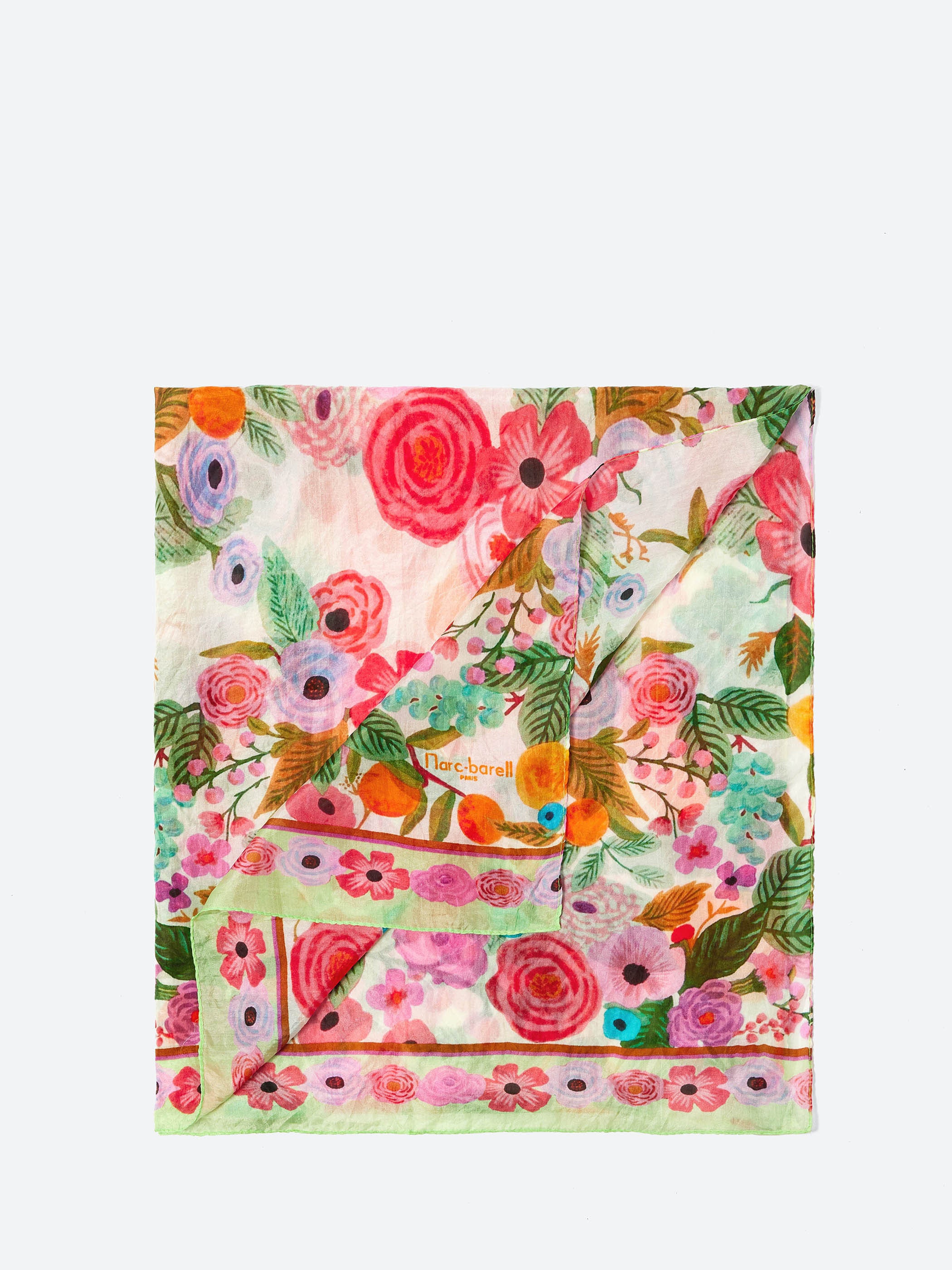 Oranges Floral Print Scarf