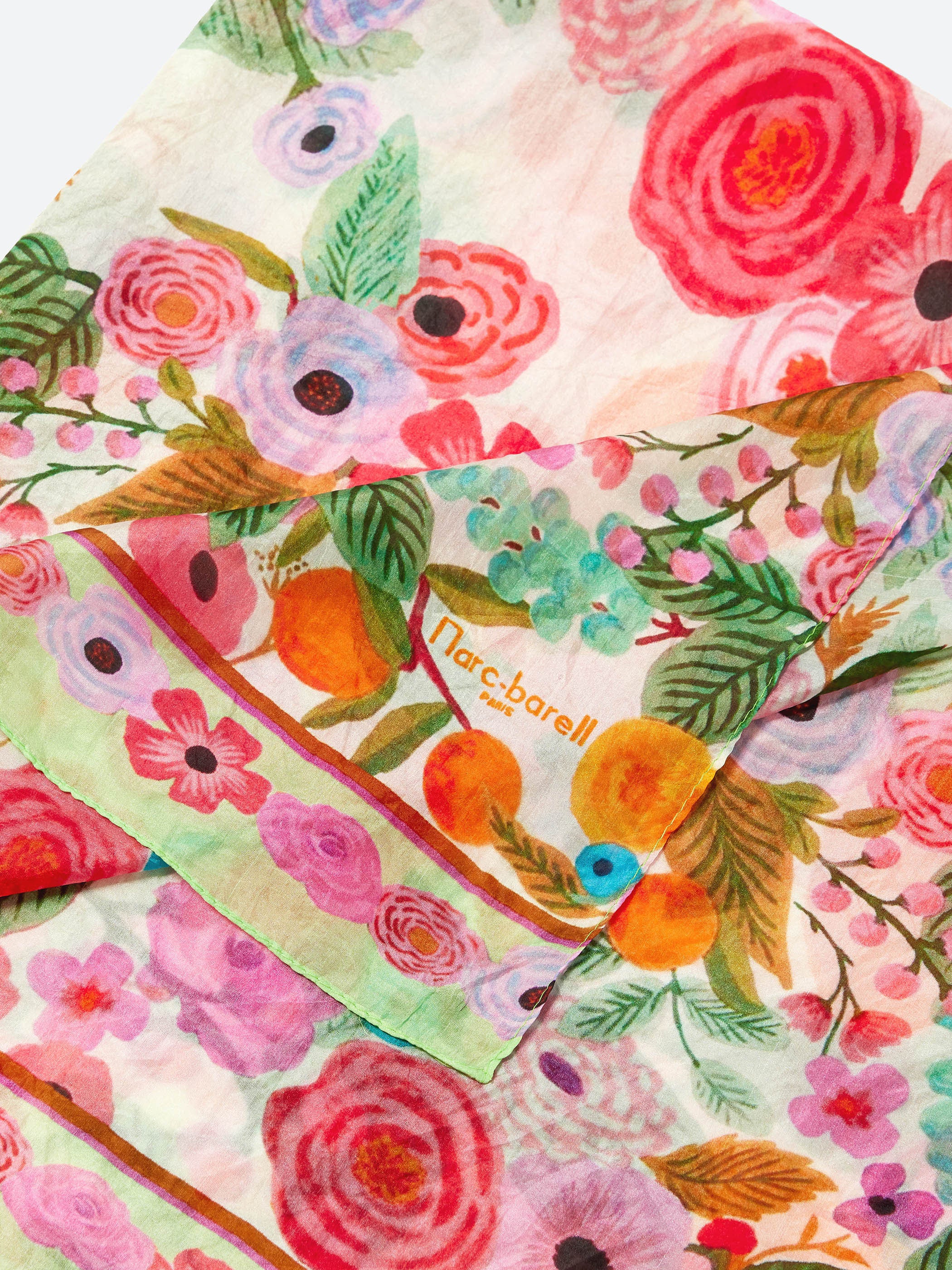 Oranges Floral Print Scarf