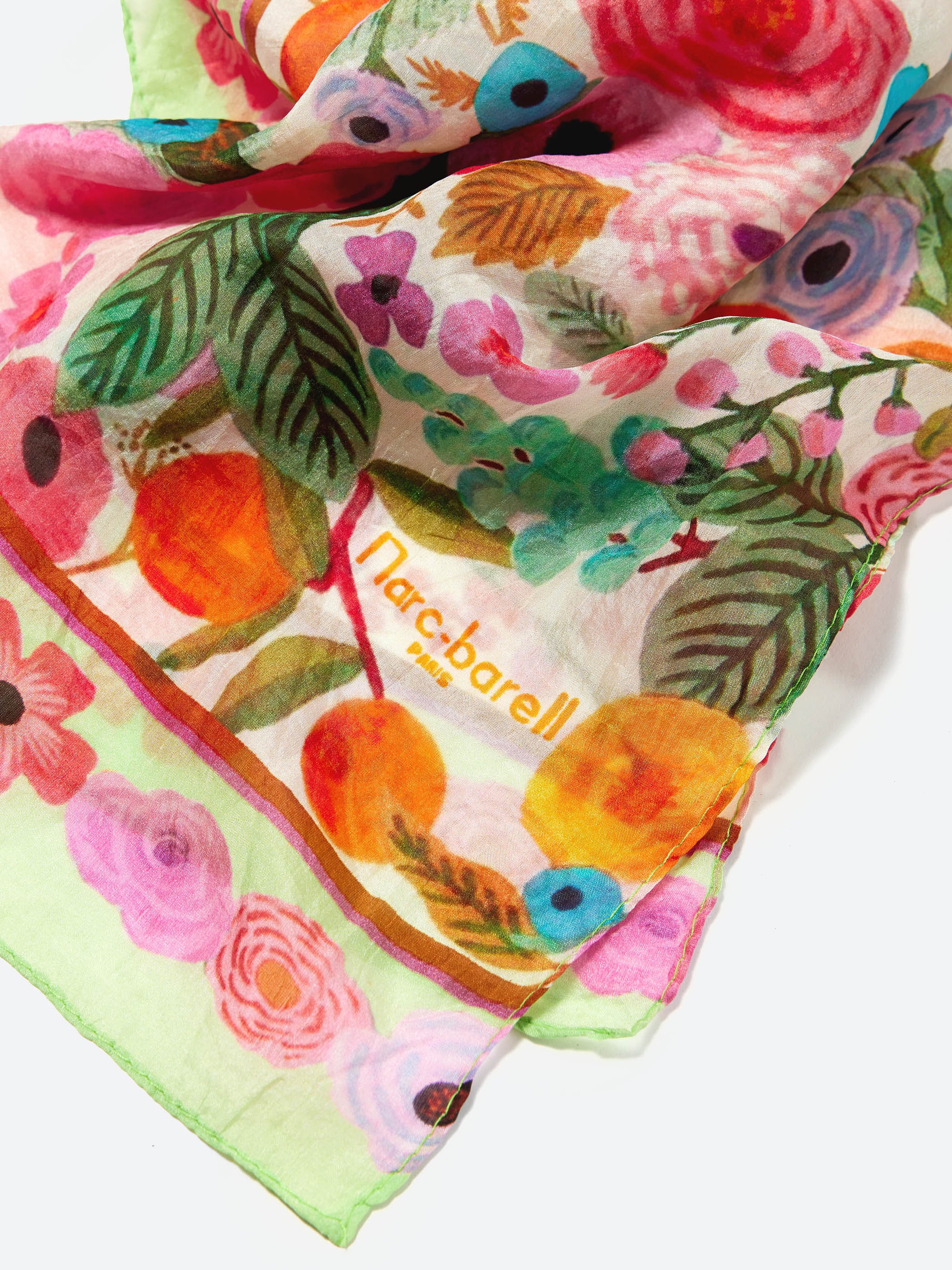 Oranges Floral Print Scarf