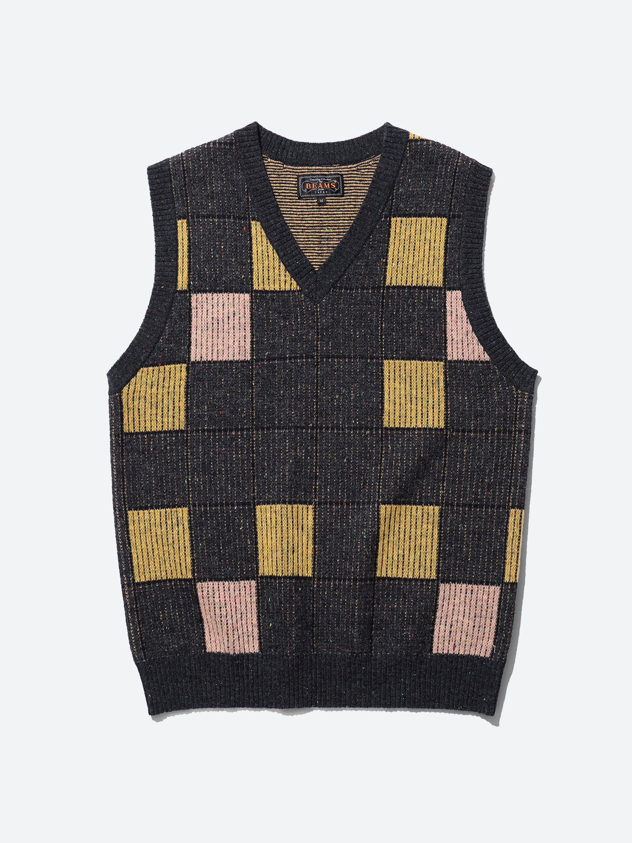 Block Pattern Knit Vest