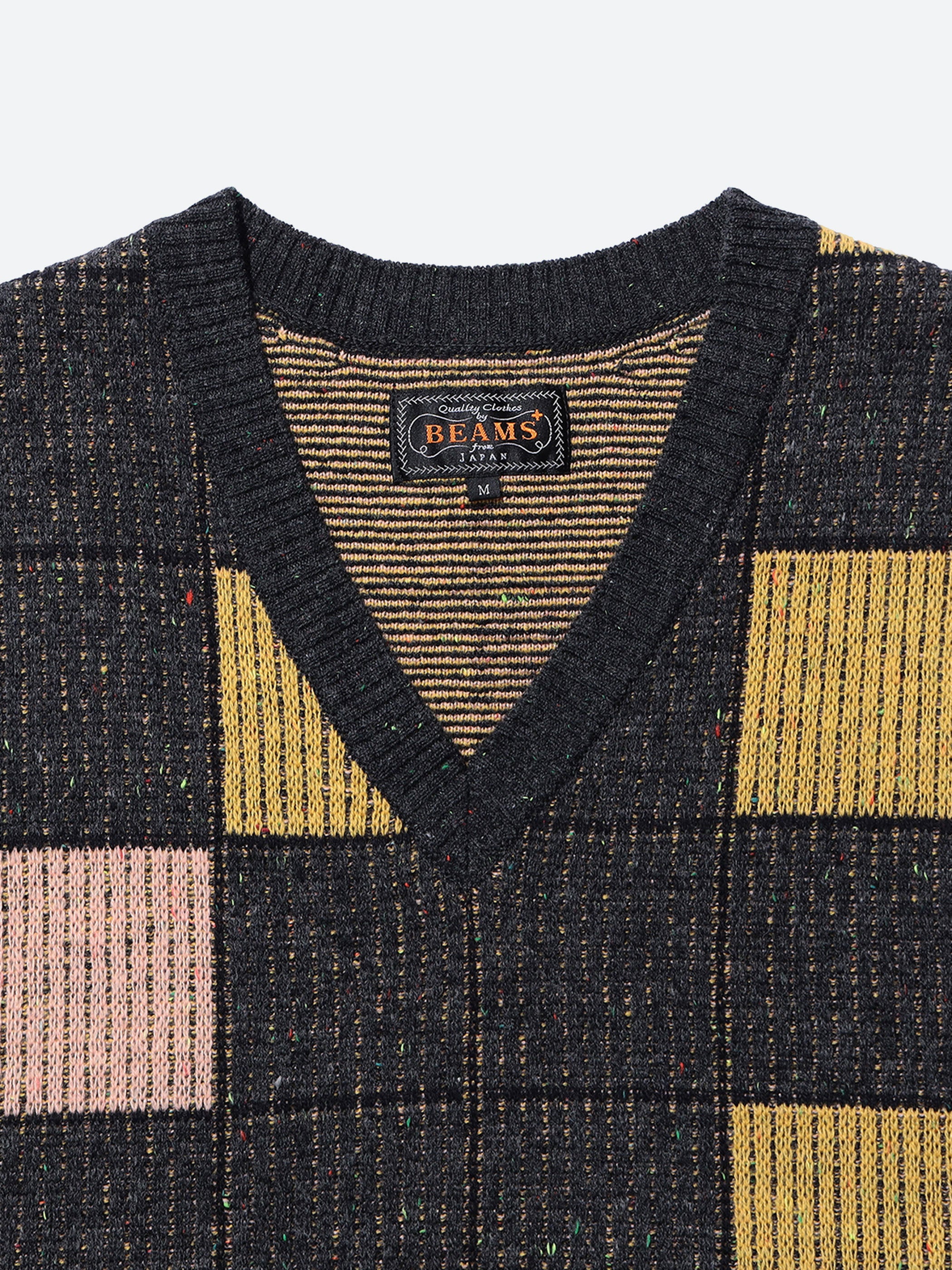 Block Pattern Knit Vest