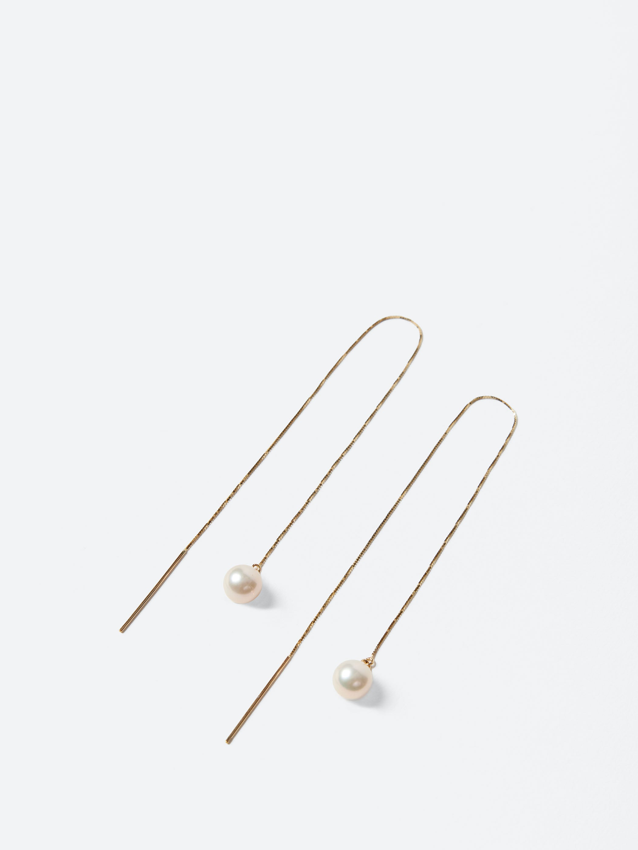 Long Pearl Threader Earrings