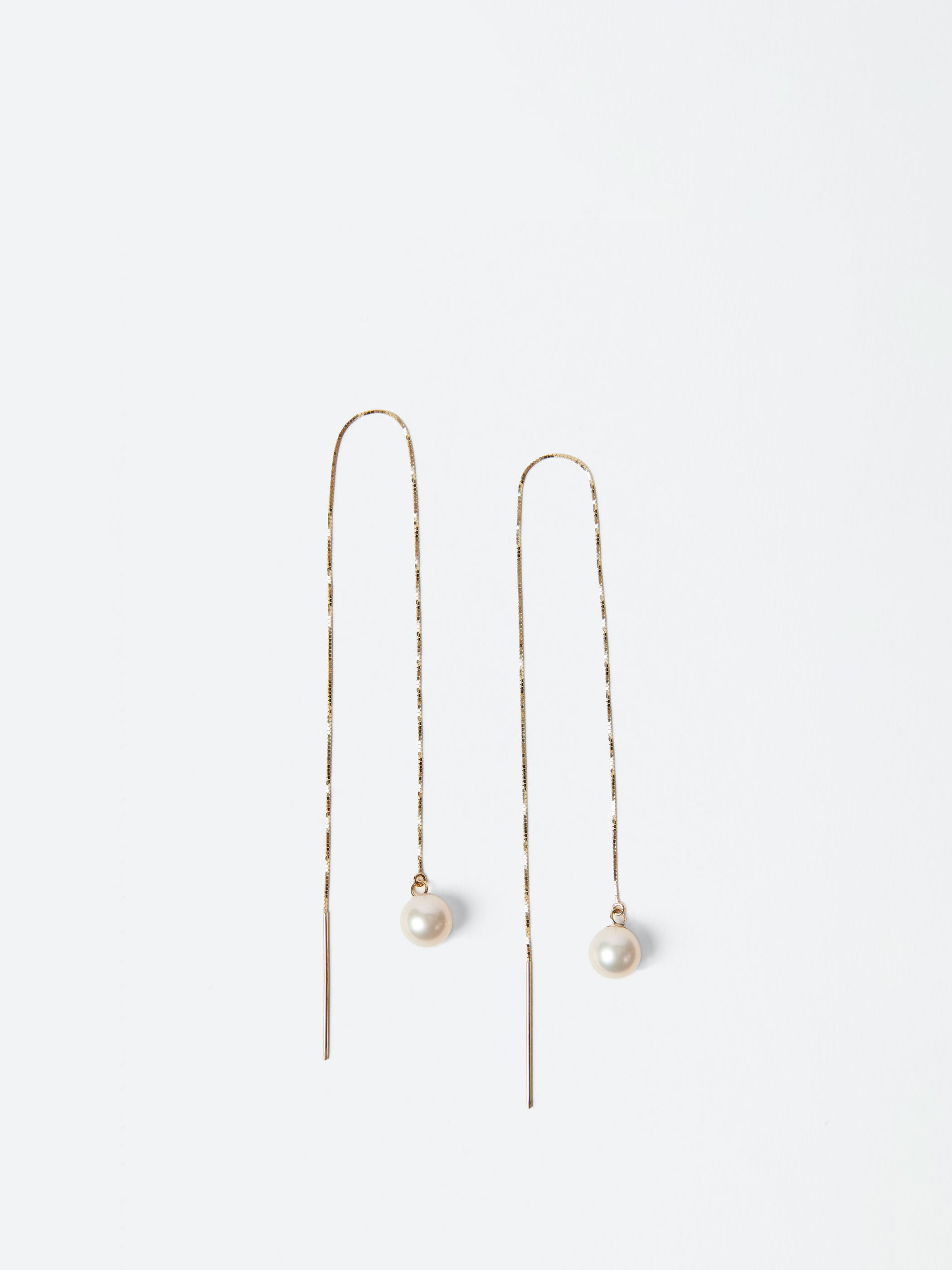 Long Pearl Threader Earrings
