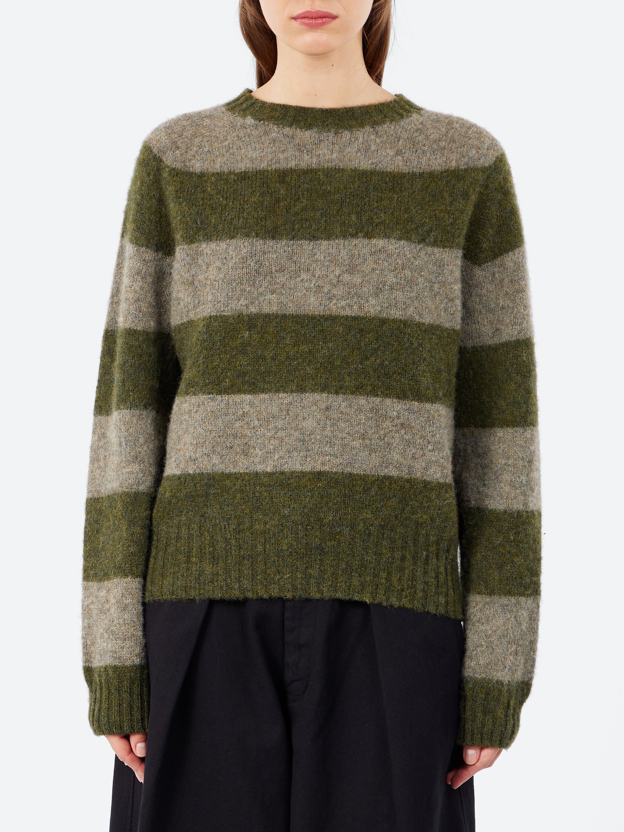 Jets Stripe Crew Knit