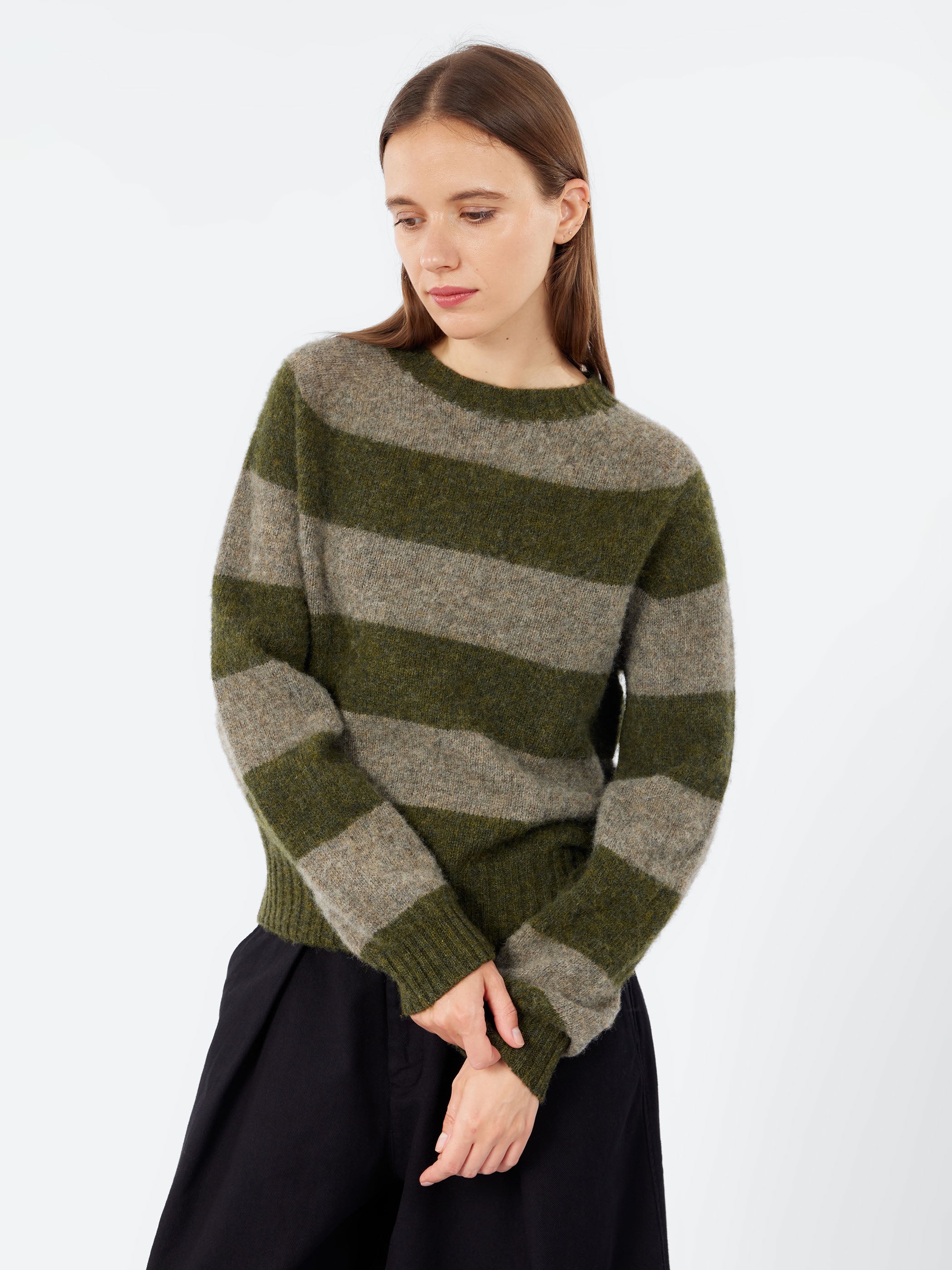 Jets Stripe Crew Knit