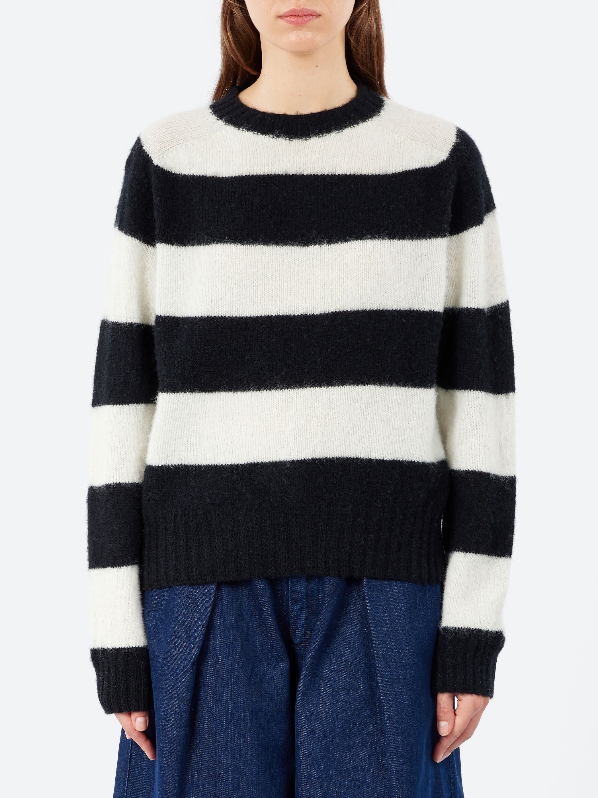 Jets Stripe Crew Knit