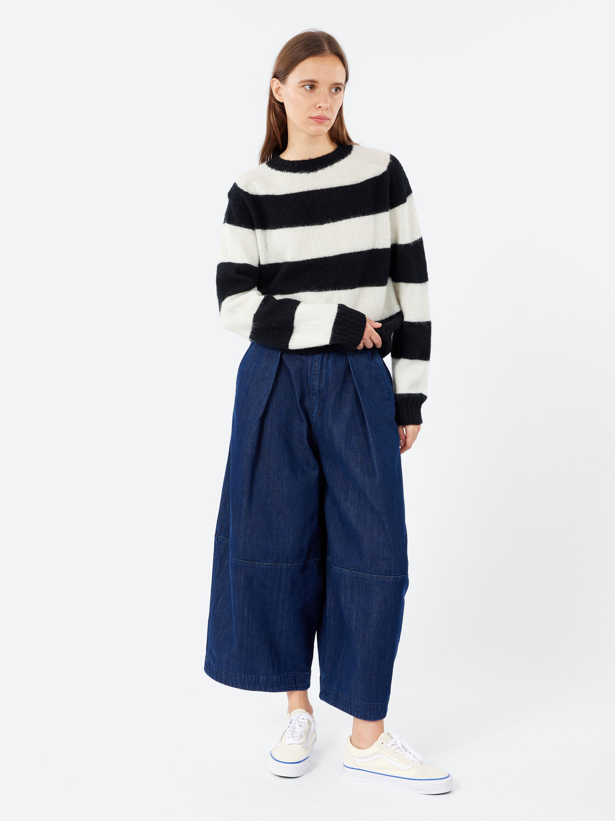 Jets Stripe Crew Knit