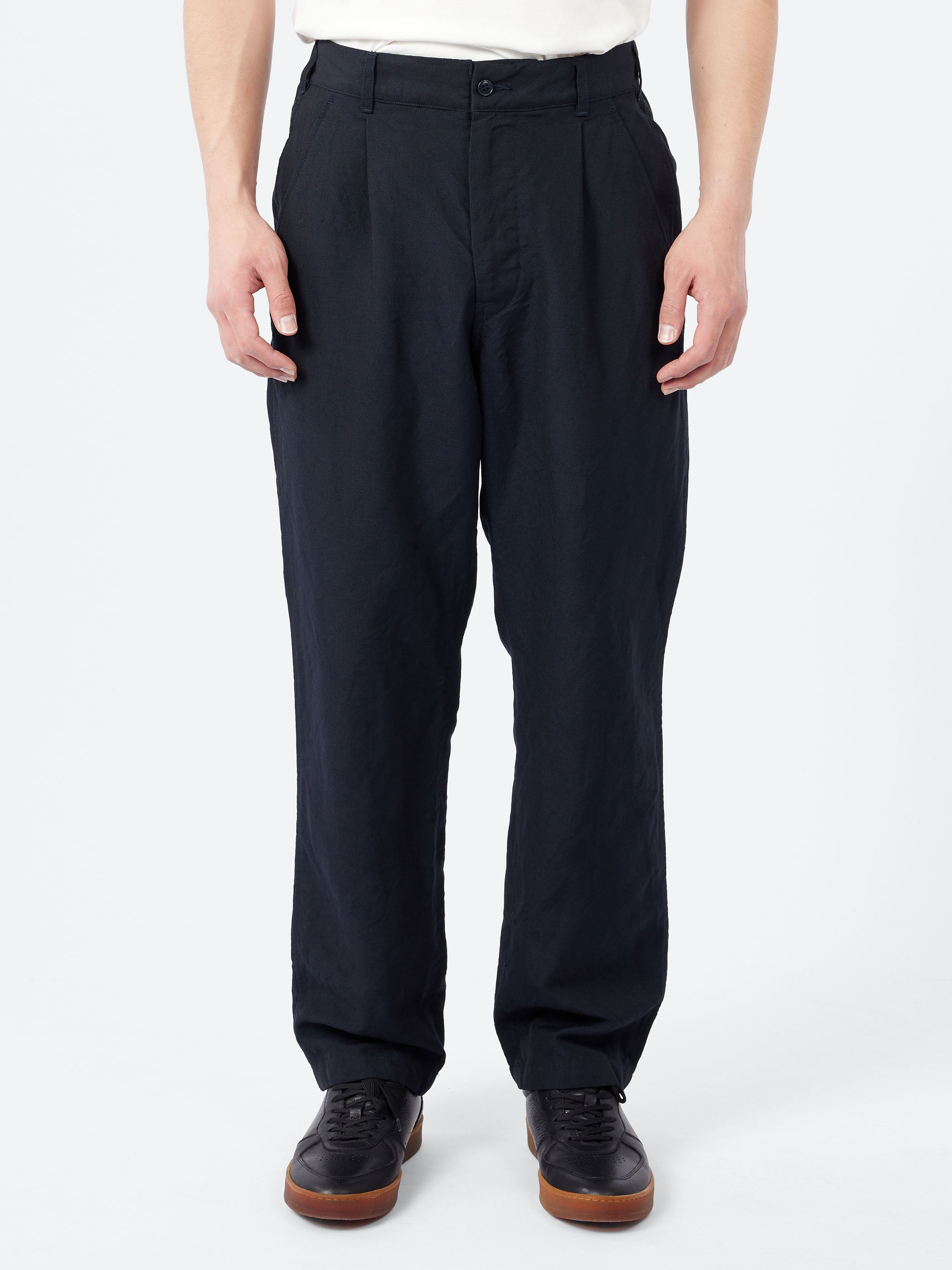 High Density Oxford Peg Top One-Tuck Pants